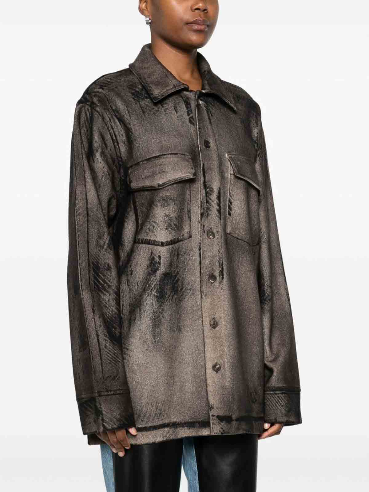 Avant Toi Wool And Cashmere Blend Shirt In Brown