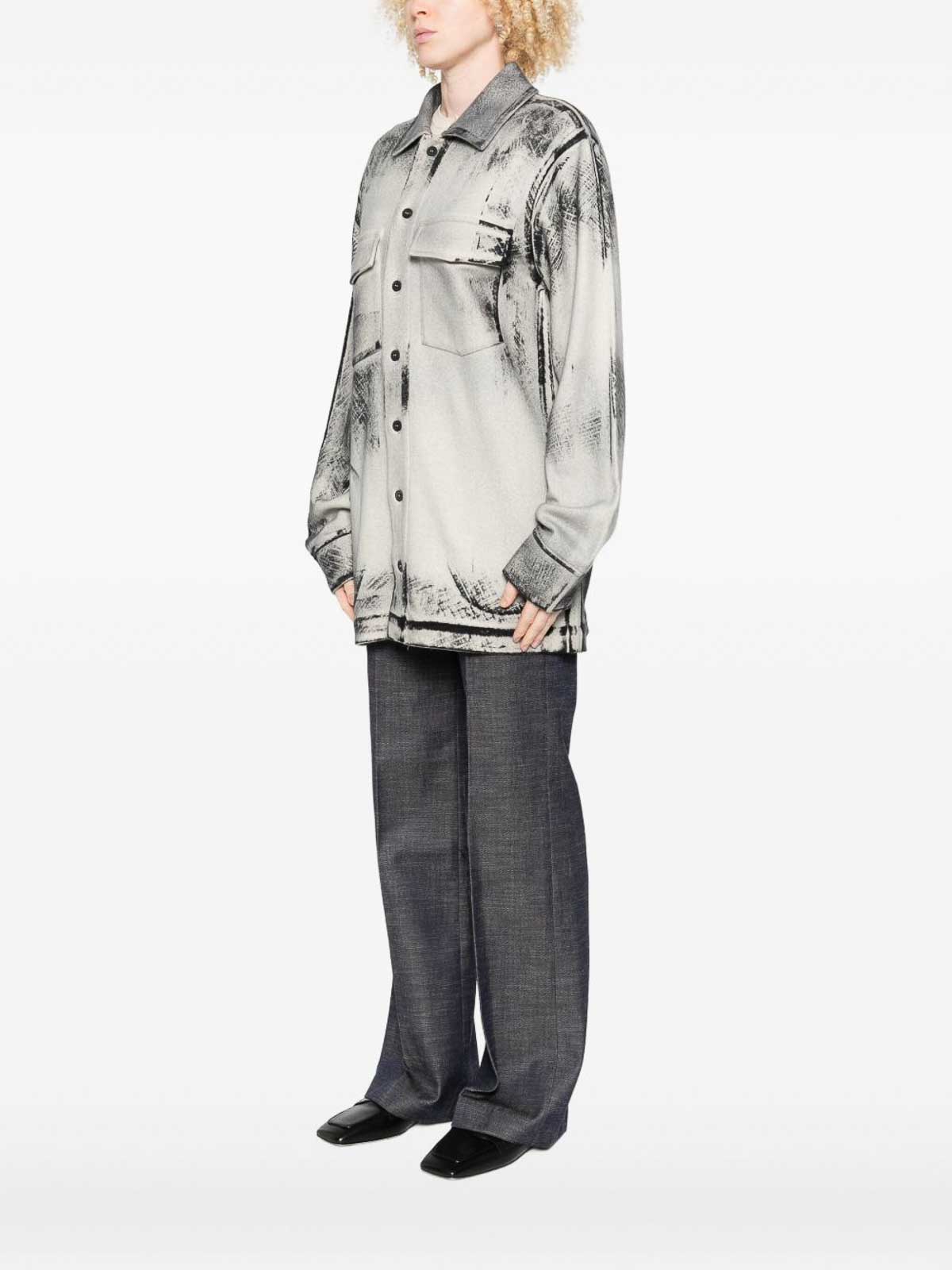 Avant Toi Wool And Cashmere Blend Shirt In White