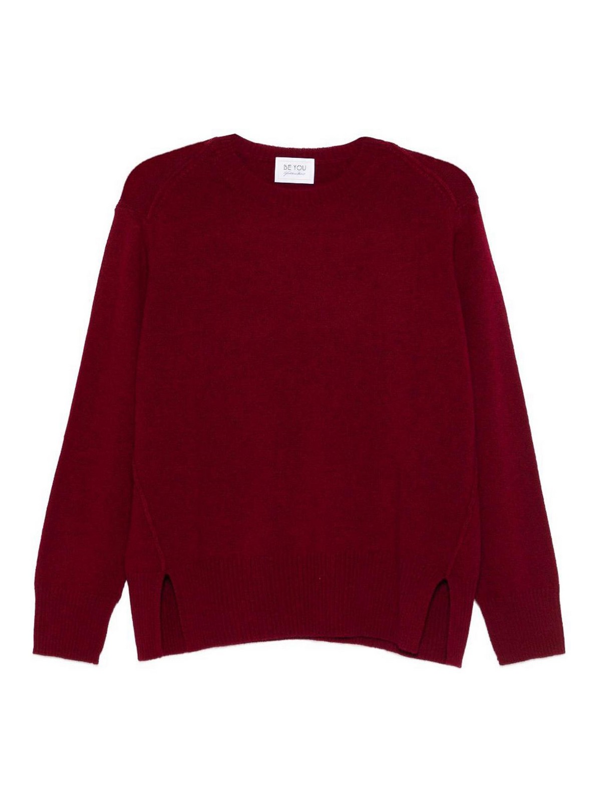 Be You Cashmere Crewneck Sweater In Red