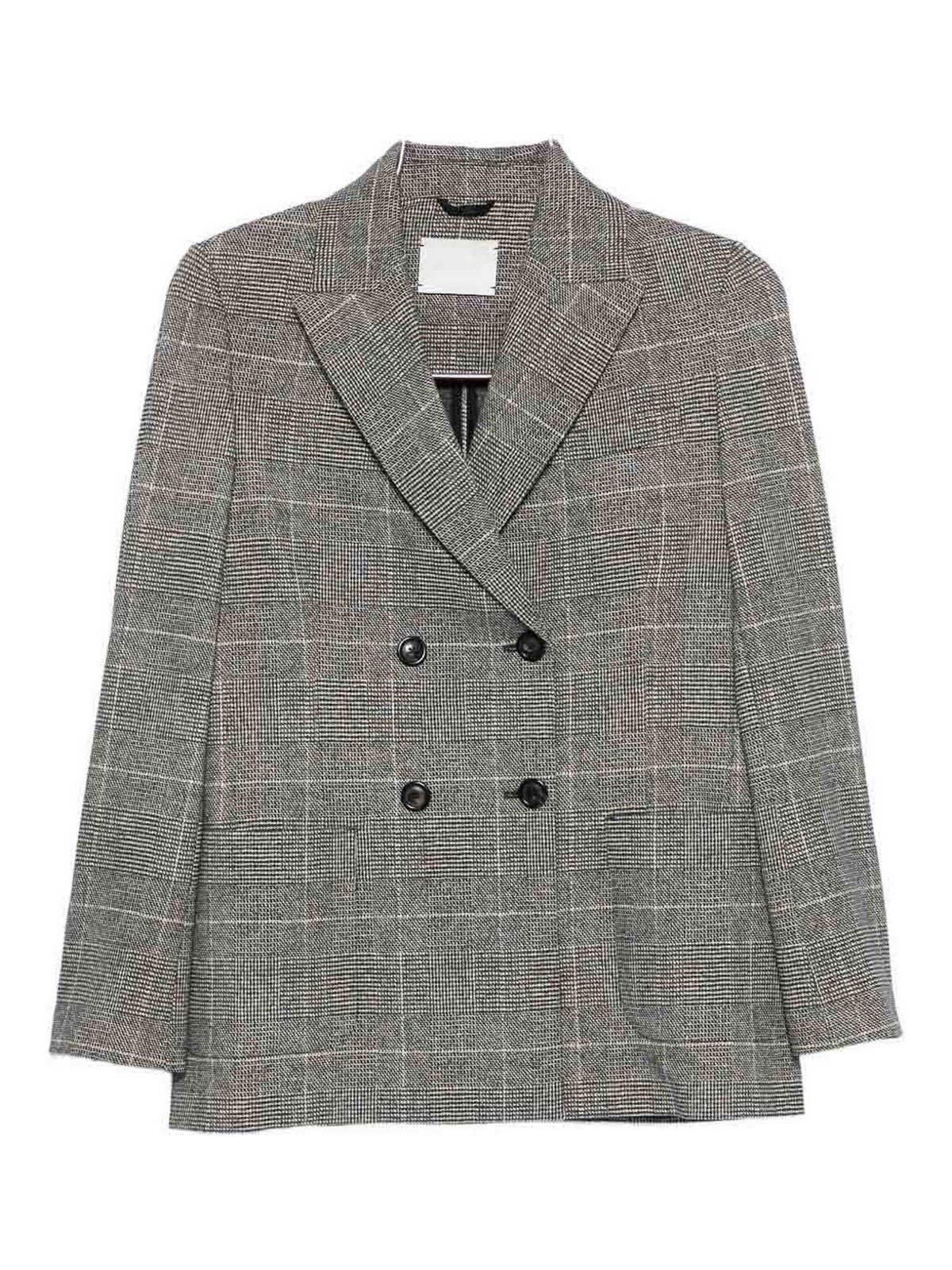 Circolo 1901 Cotton Double-breasted Jacket In Black