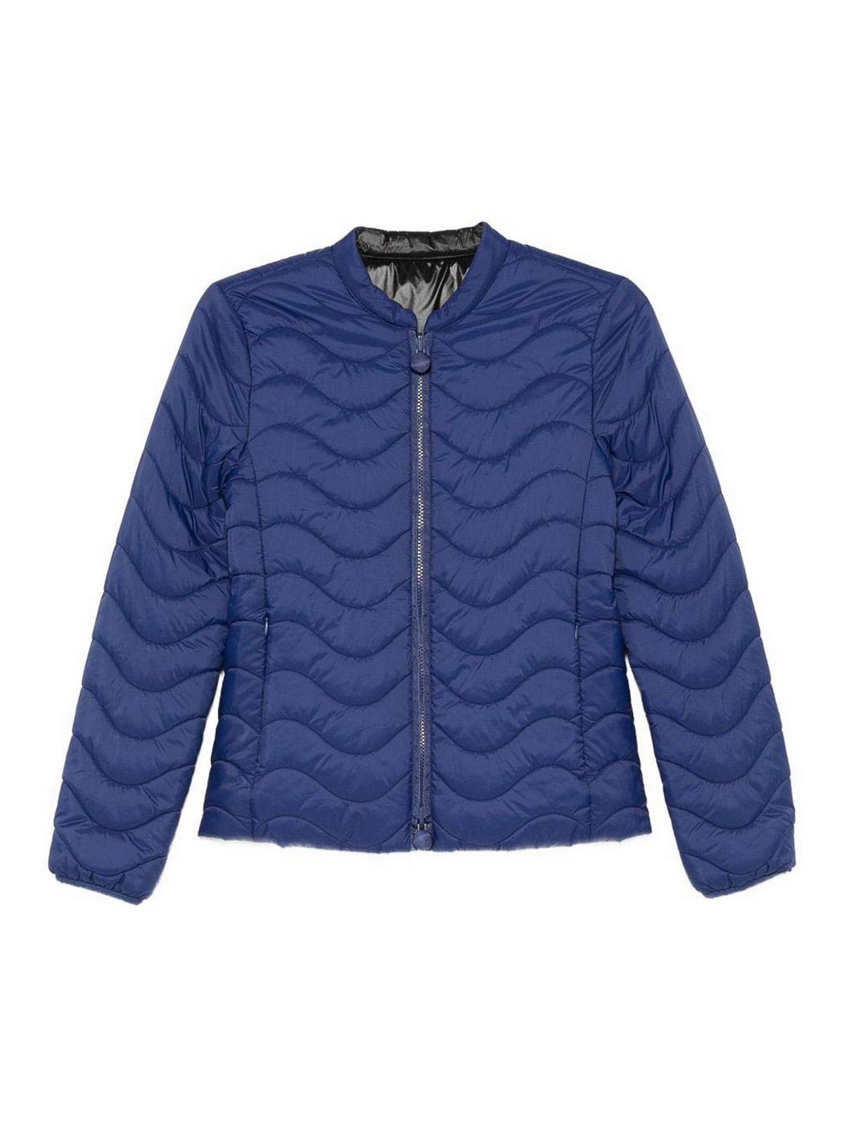 Emporio Armani Nylon Blouson Jacket In Blue