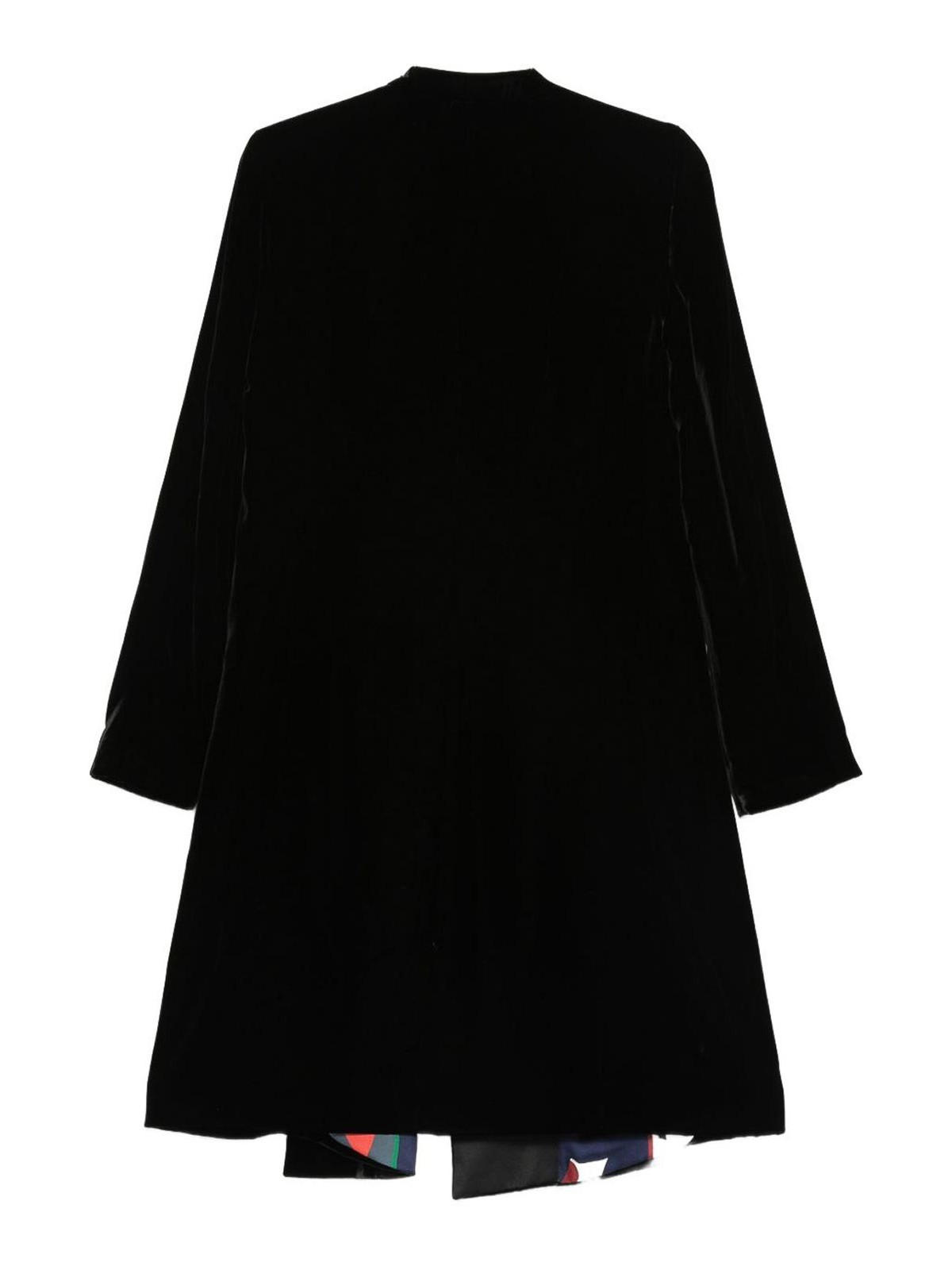 Emporio Armani Leather Coat In Black