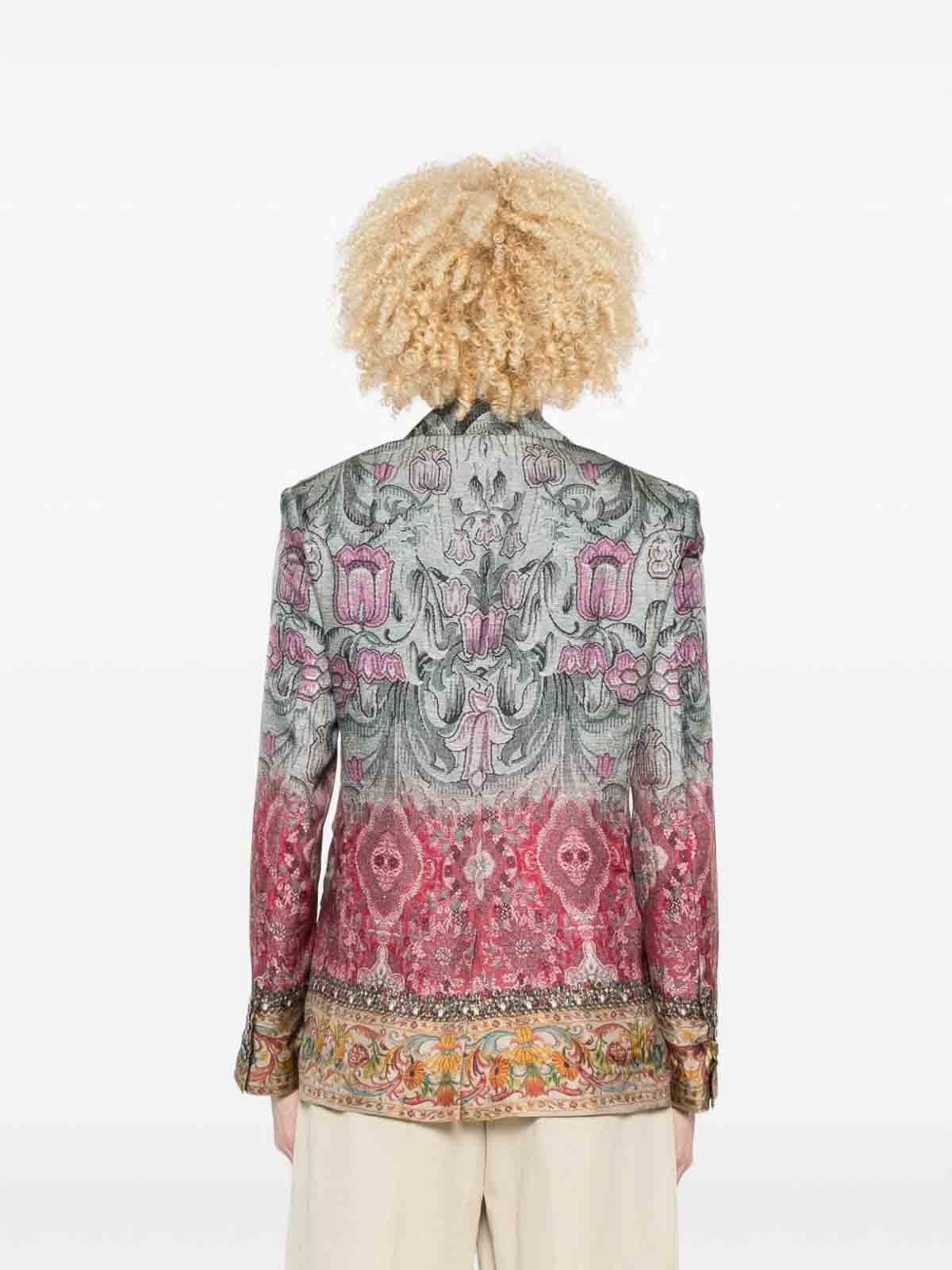 Pierre-louis Mascia Silk Single-breasted Jacket In Multi