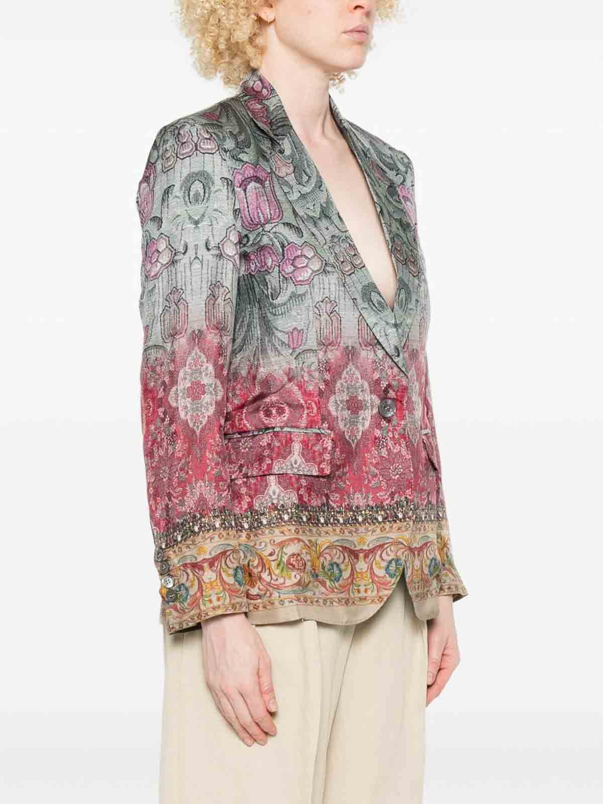 Pierre-louis Mascia Silk Single-breasted Jacket In Multi