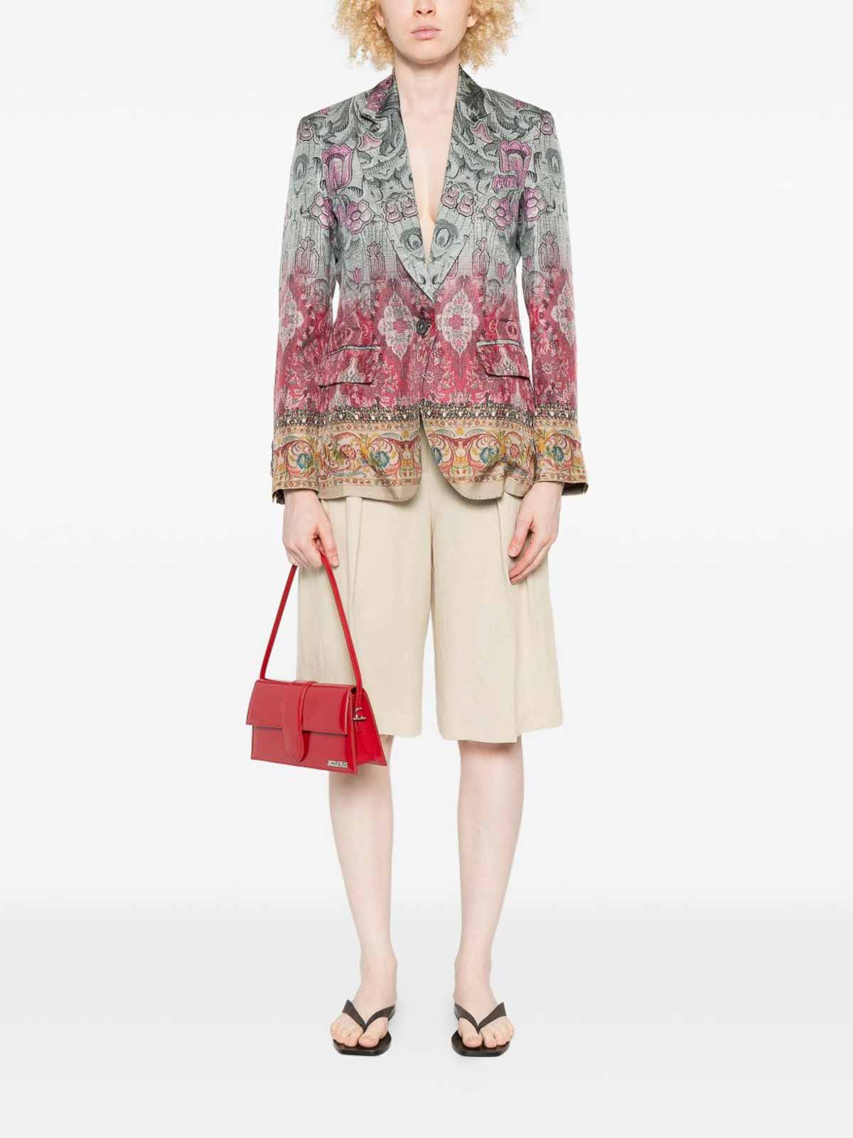 Pierre-louis Mascia Silk Single-breasted Jacket In Multi