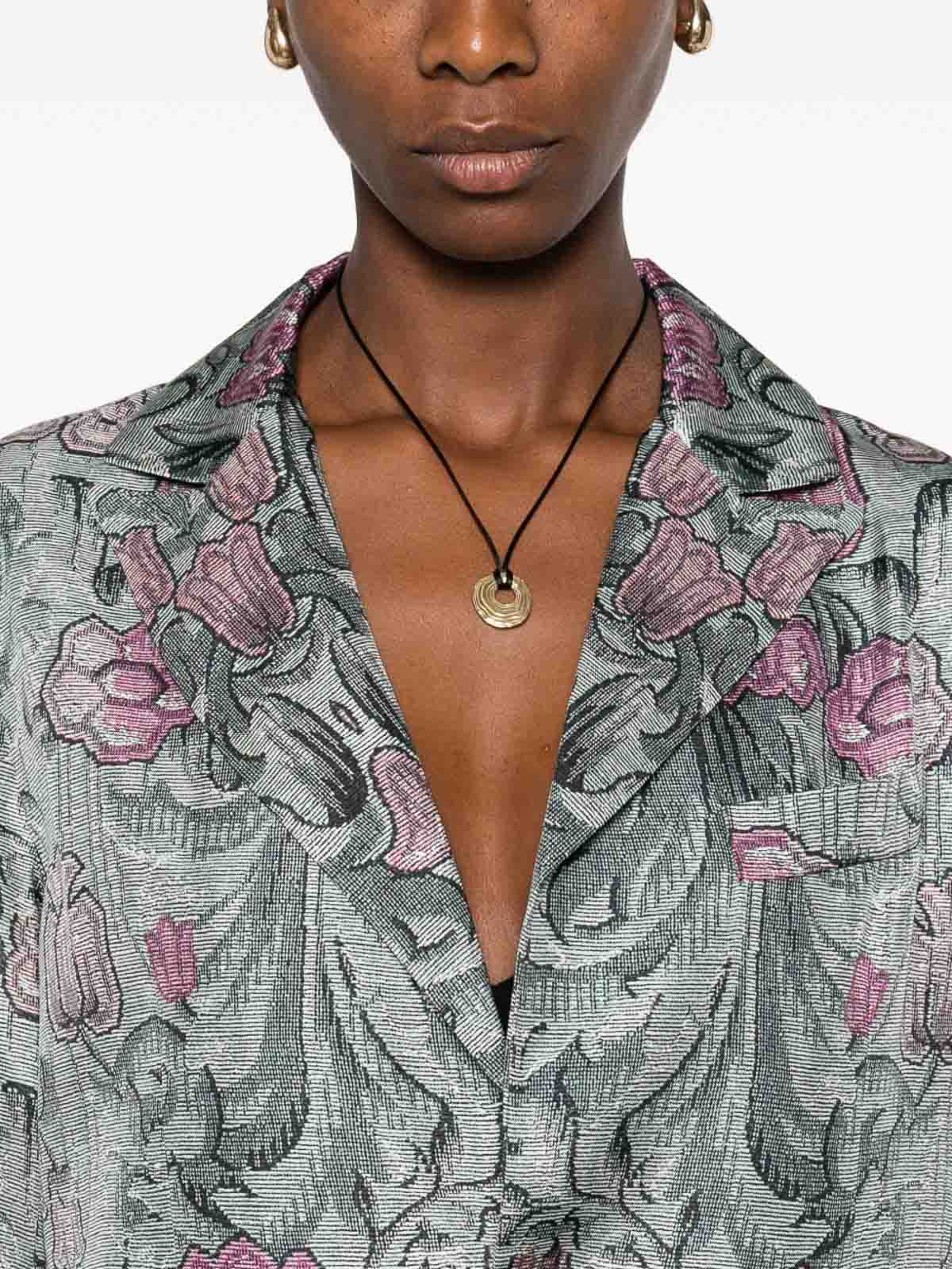Pierre-louis Mascia Silk Printed Single-breasted Coat In Multi