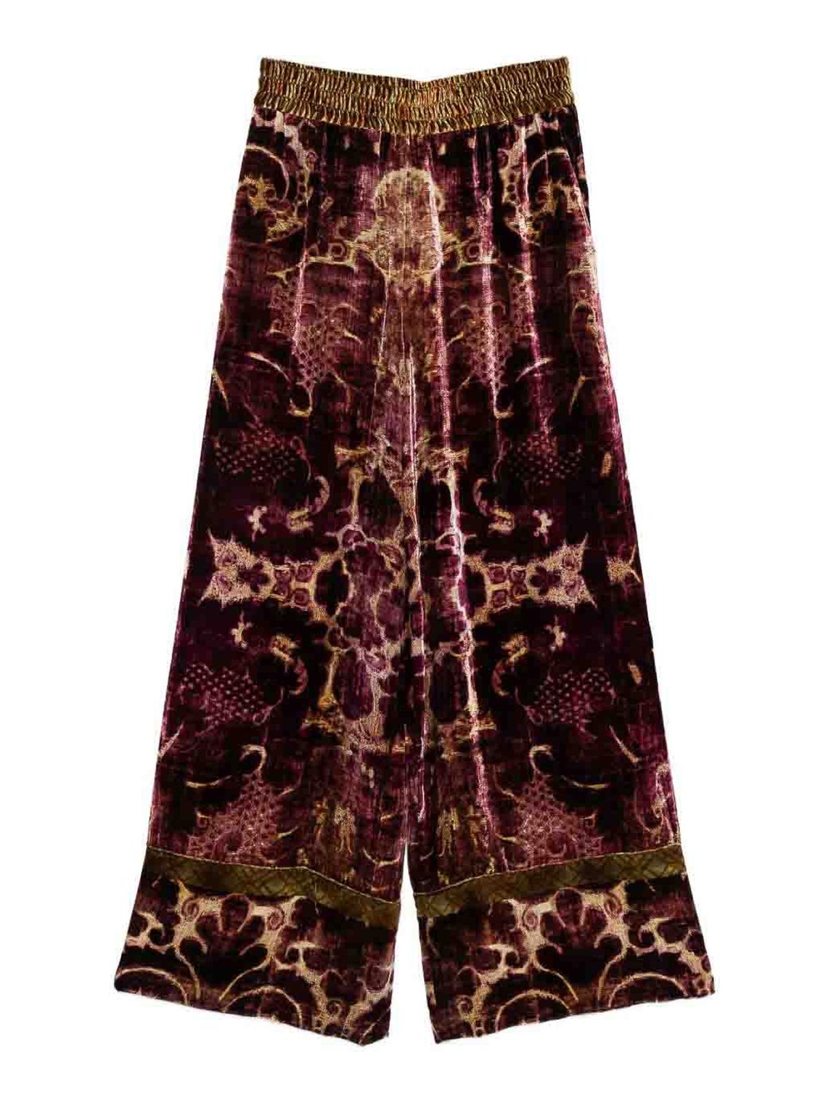 Pierre-louis Mascia Velvet Wide-leg Trousers In Red