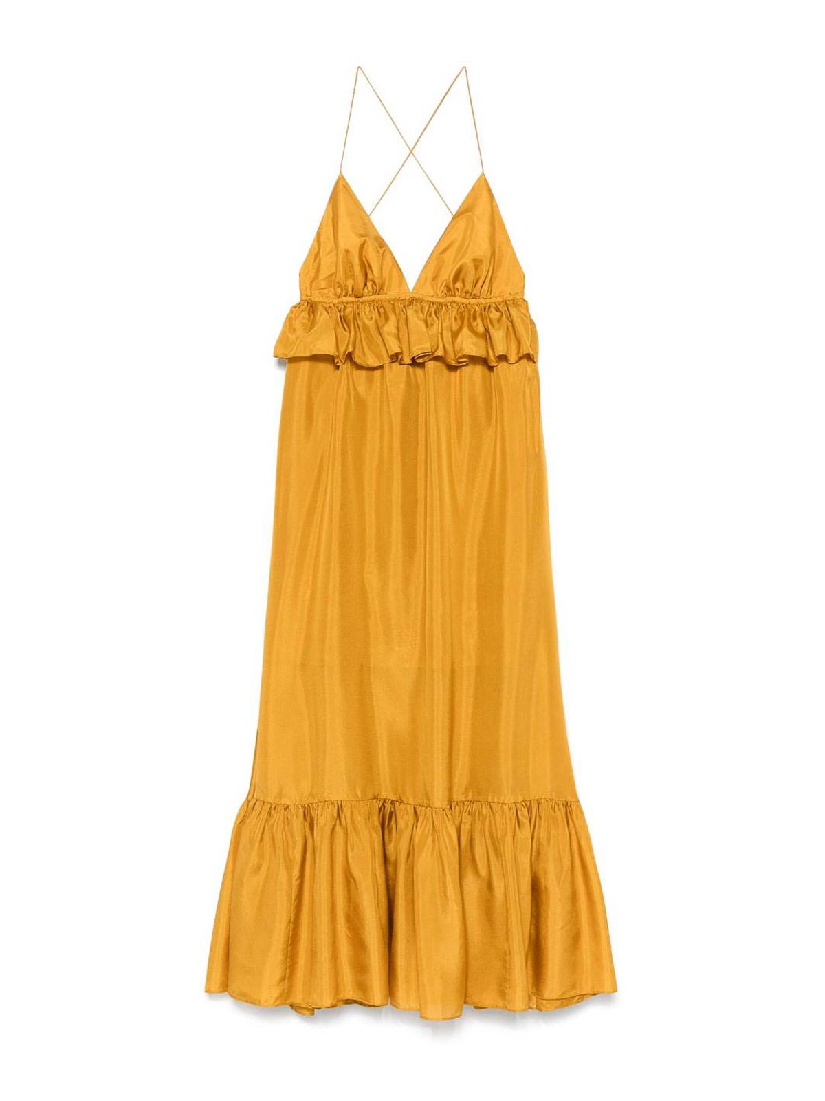 Zimmermann Rhiannon Silk Maxi Dress In Yellow