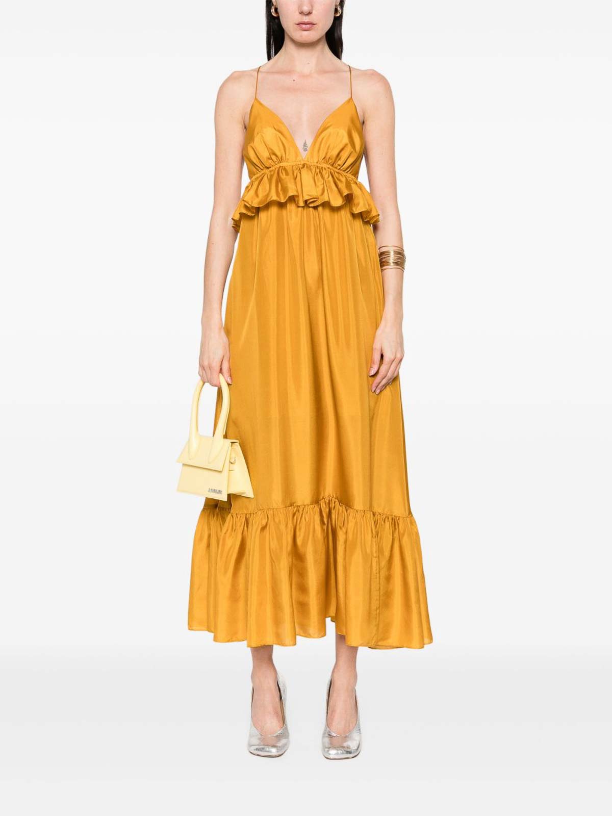 Zimmermann Rhiannon Silk Maxi Dress In Yellow