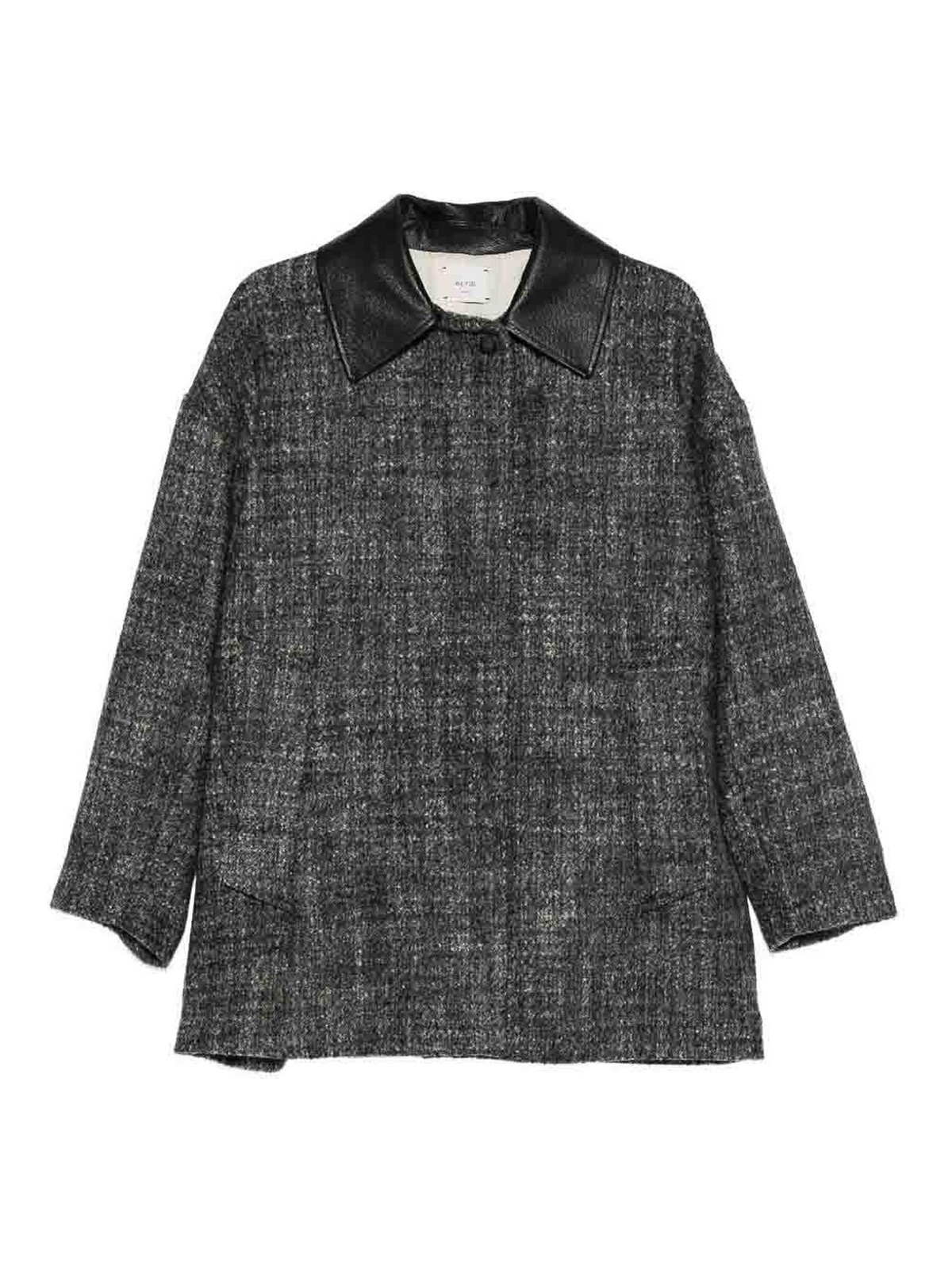 Alysi Wool Tweed Jacket In Gray