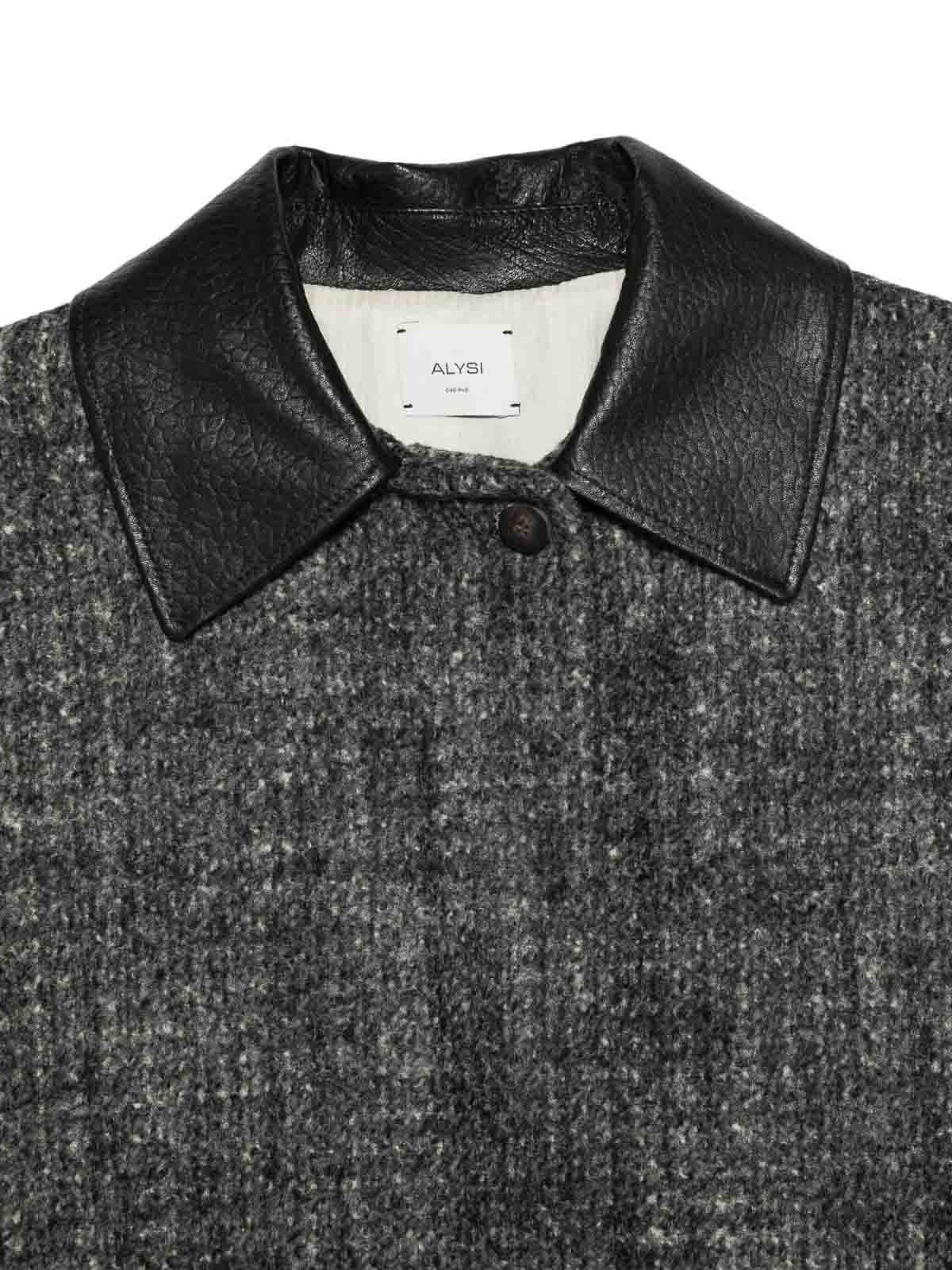 Alysi Wool Tweed Jacket In Gray