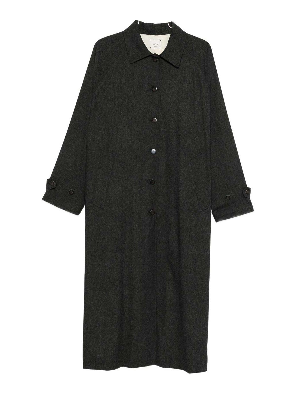 Alysi Oversized Trench Coat In Gray