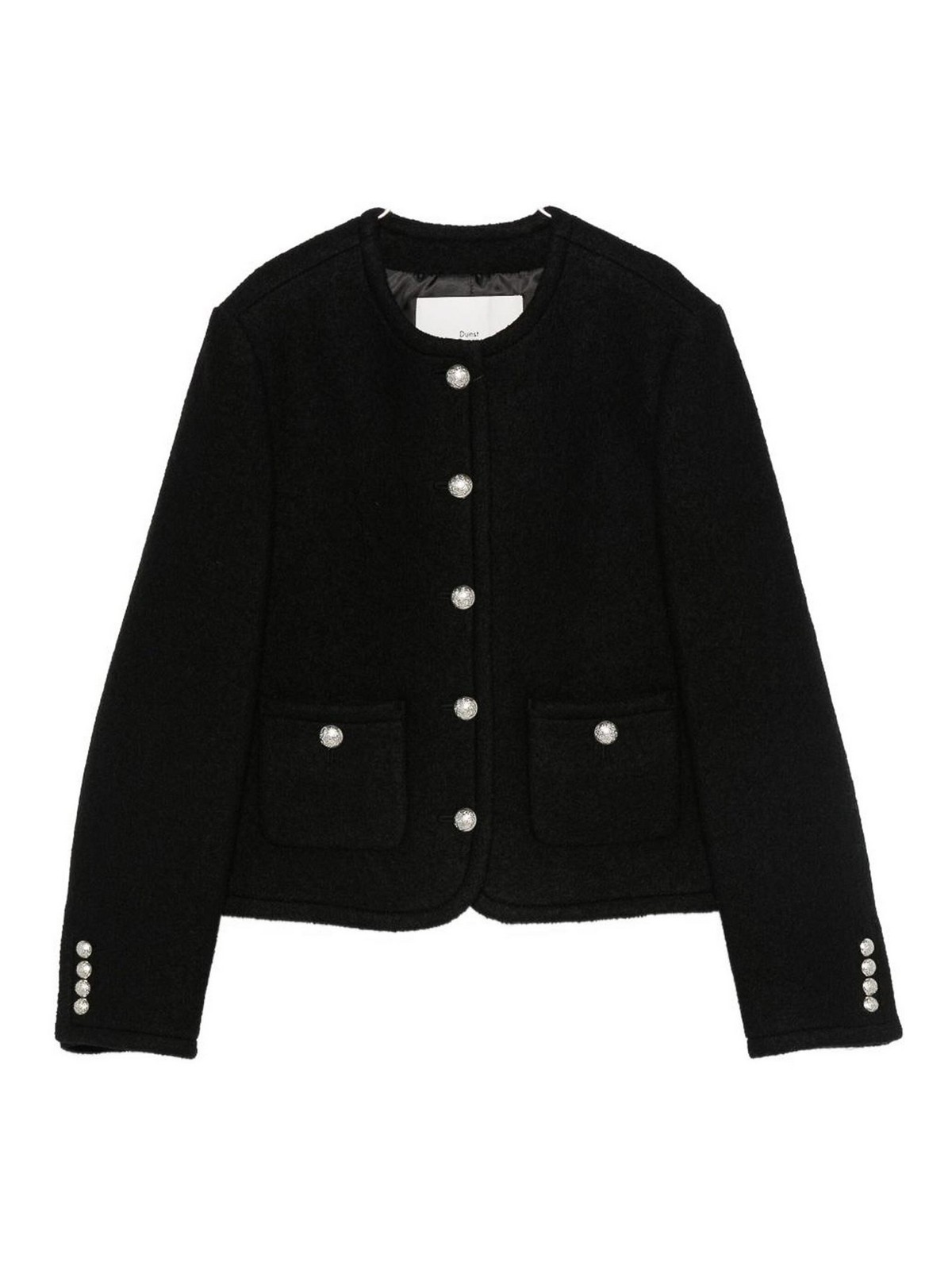 Dunst Wool Tweed Jacket In Black