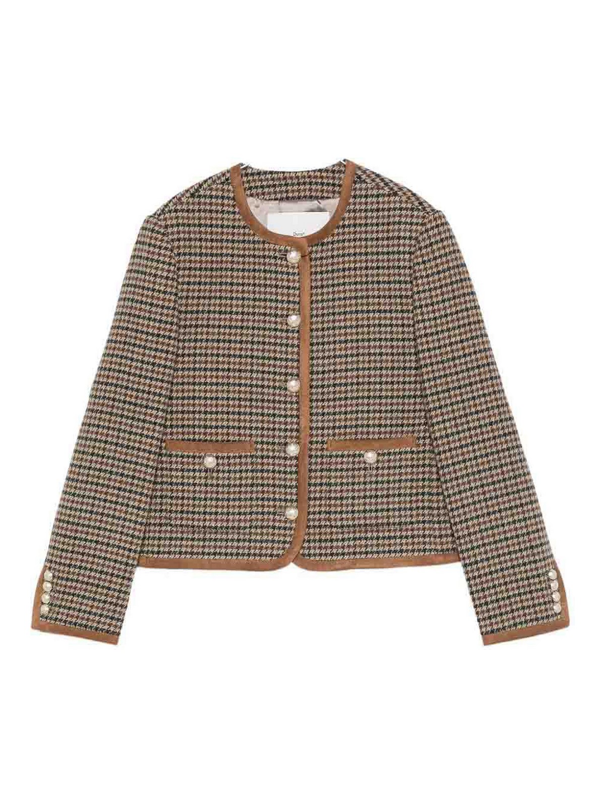 Dunst Wool Tweed Jacket In Brown