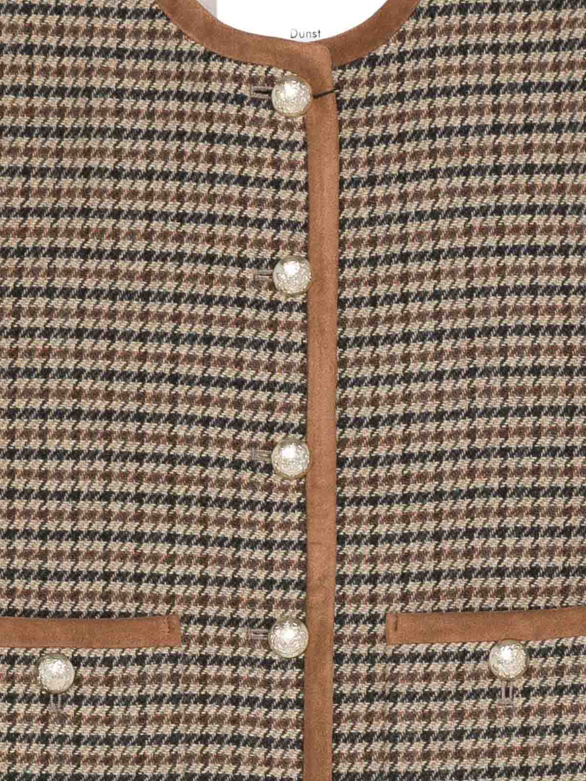 Dunst Wool Tweed Jacket In Brown