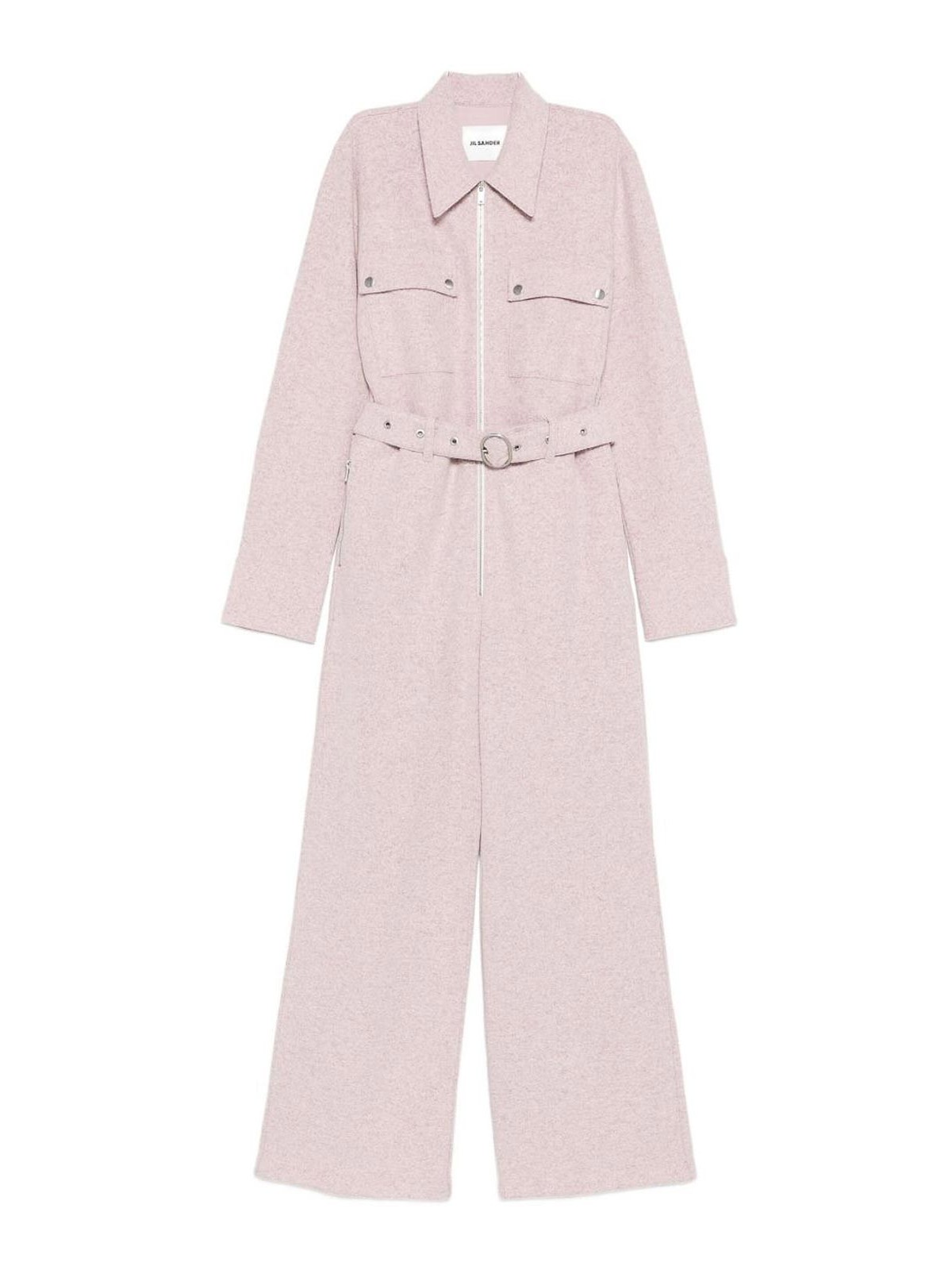 Jil Sander Wool Blend Jumpsuit In Pink