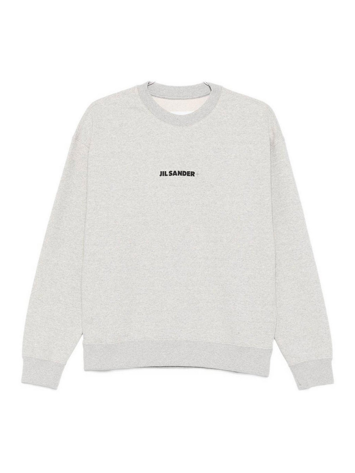 Jil Sander Logo Cotton Crewneck Sweatshirt In Green