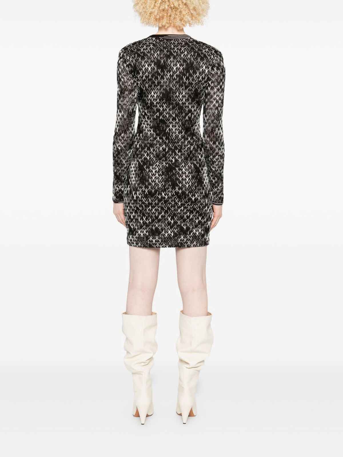Missoni Wool Blend Short Dress In Brown