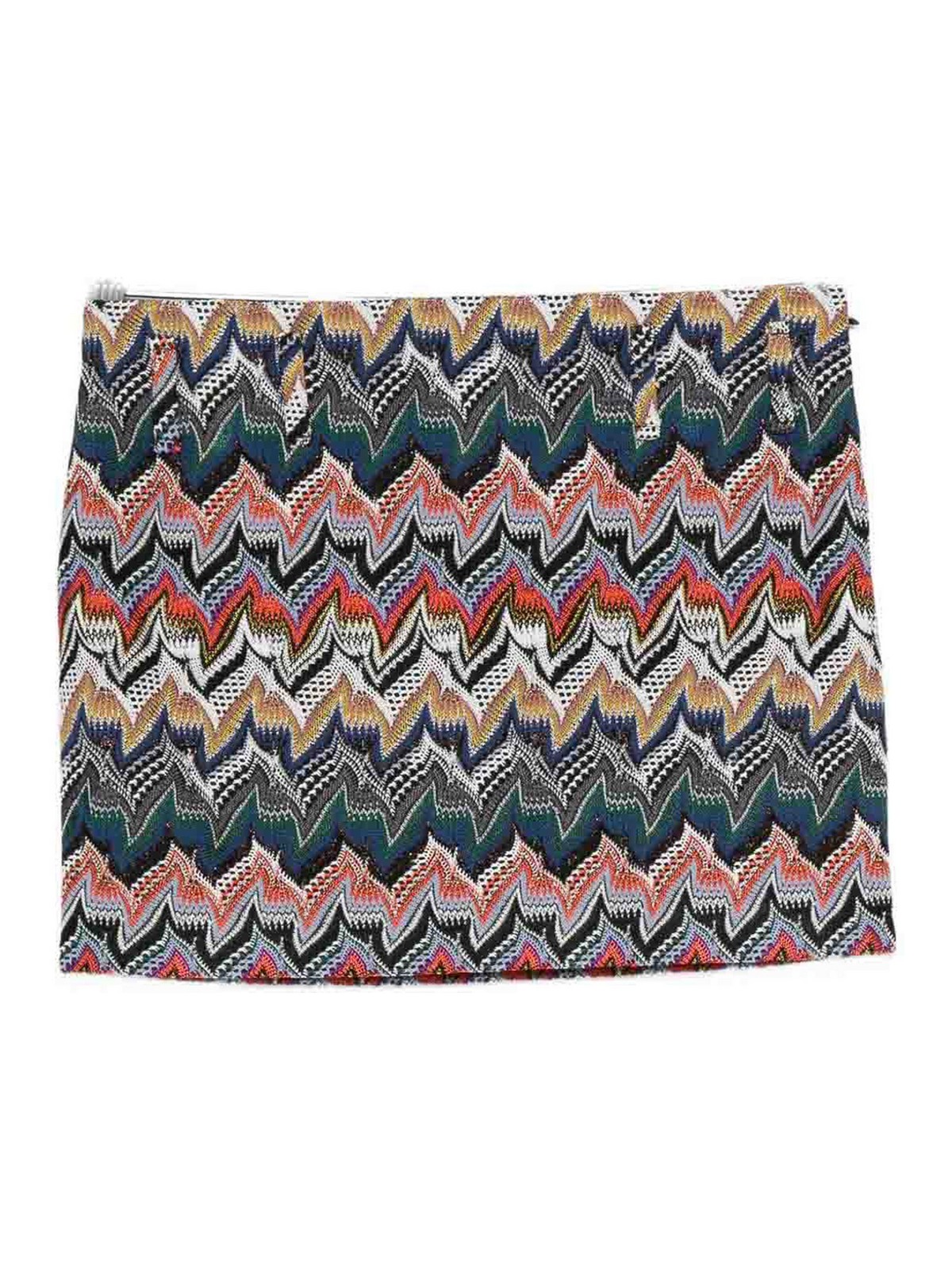 Missoni Wool Blend Mini Skirt In Multi