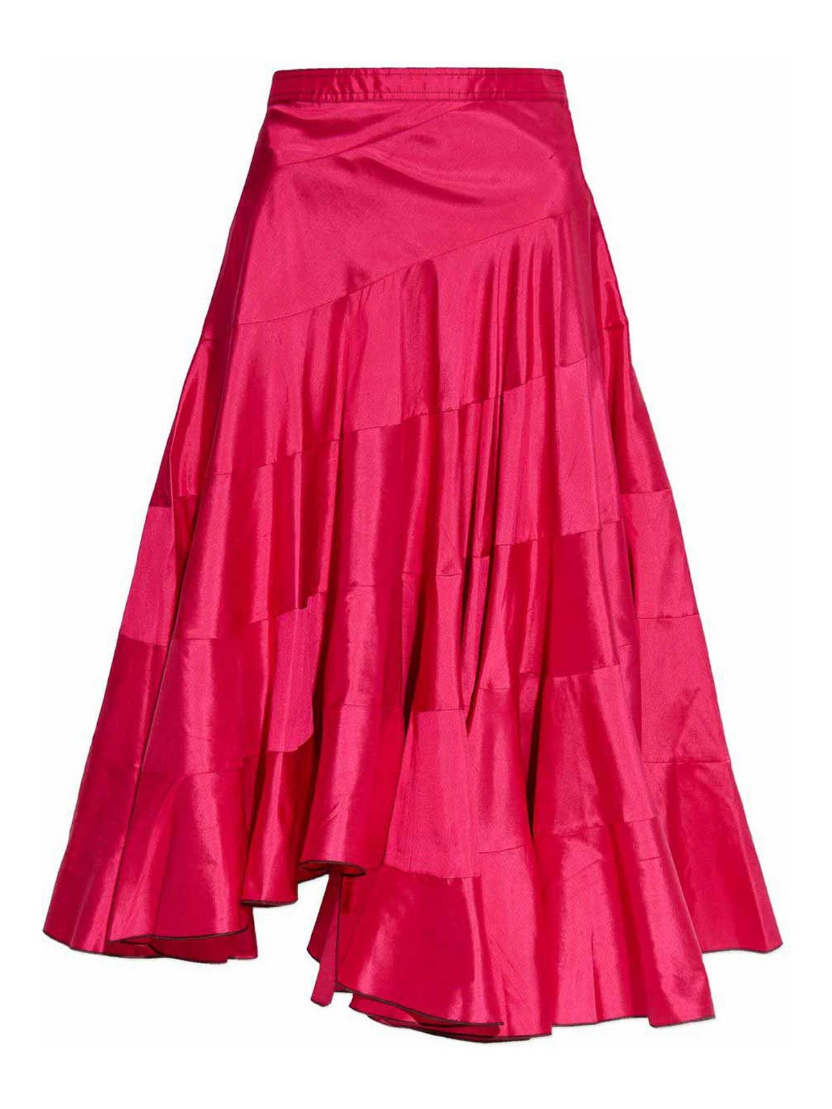 Tory Burch Silk Flared Midi Skirt In Multi