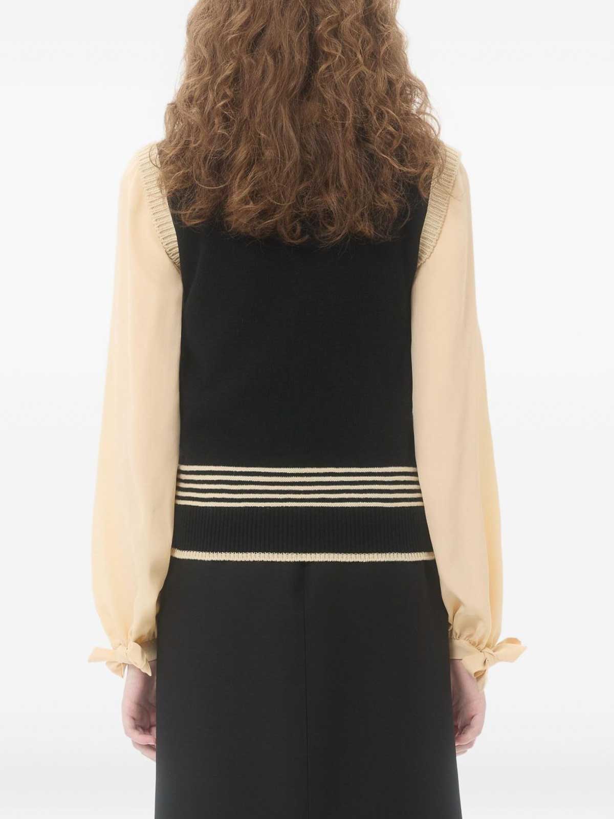 Valentino Le Chat De La Maison Wool Vest In Black