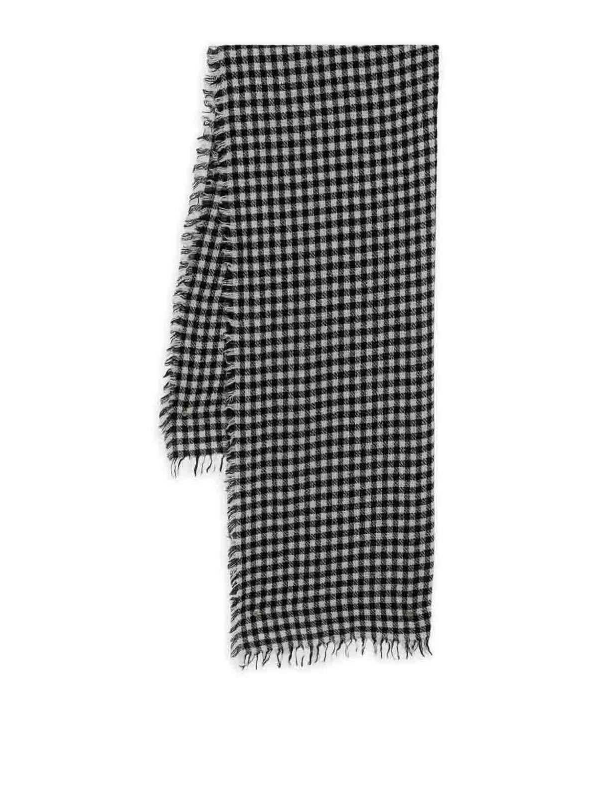 Faliero Sarti Wool And Cashmere Scarf In Black