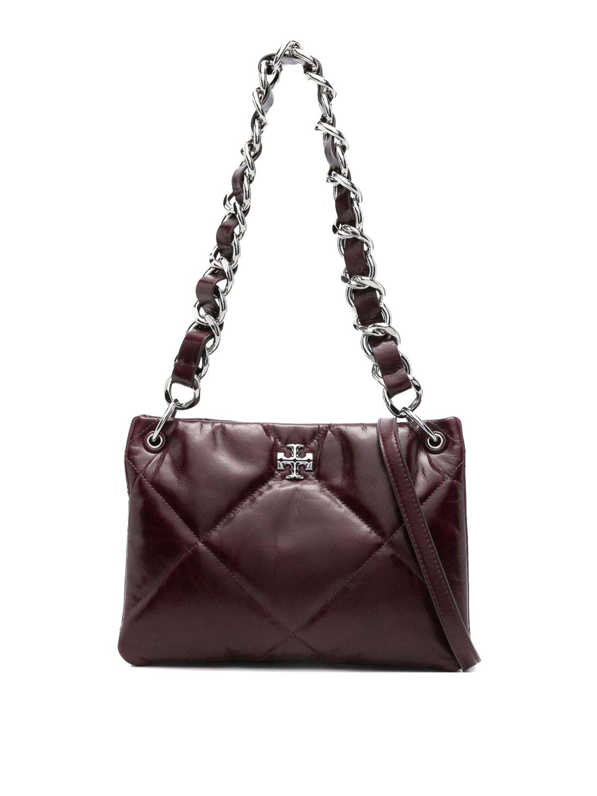 Tory Burch Kira Leather Shoulder Bag In Red