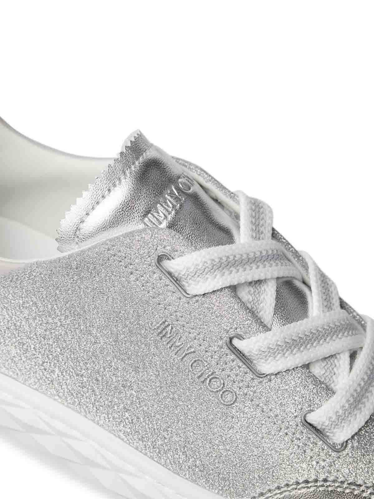 Jimmy Choo Diamond Light Flex Sneakers In White