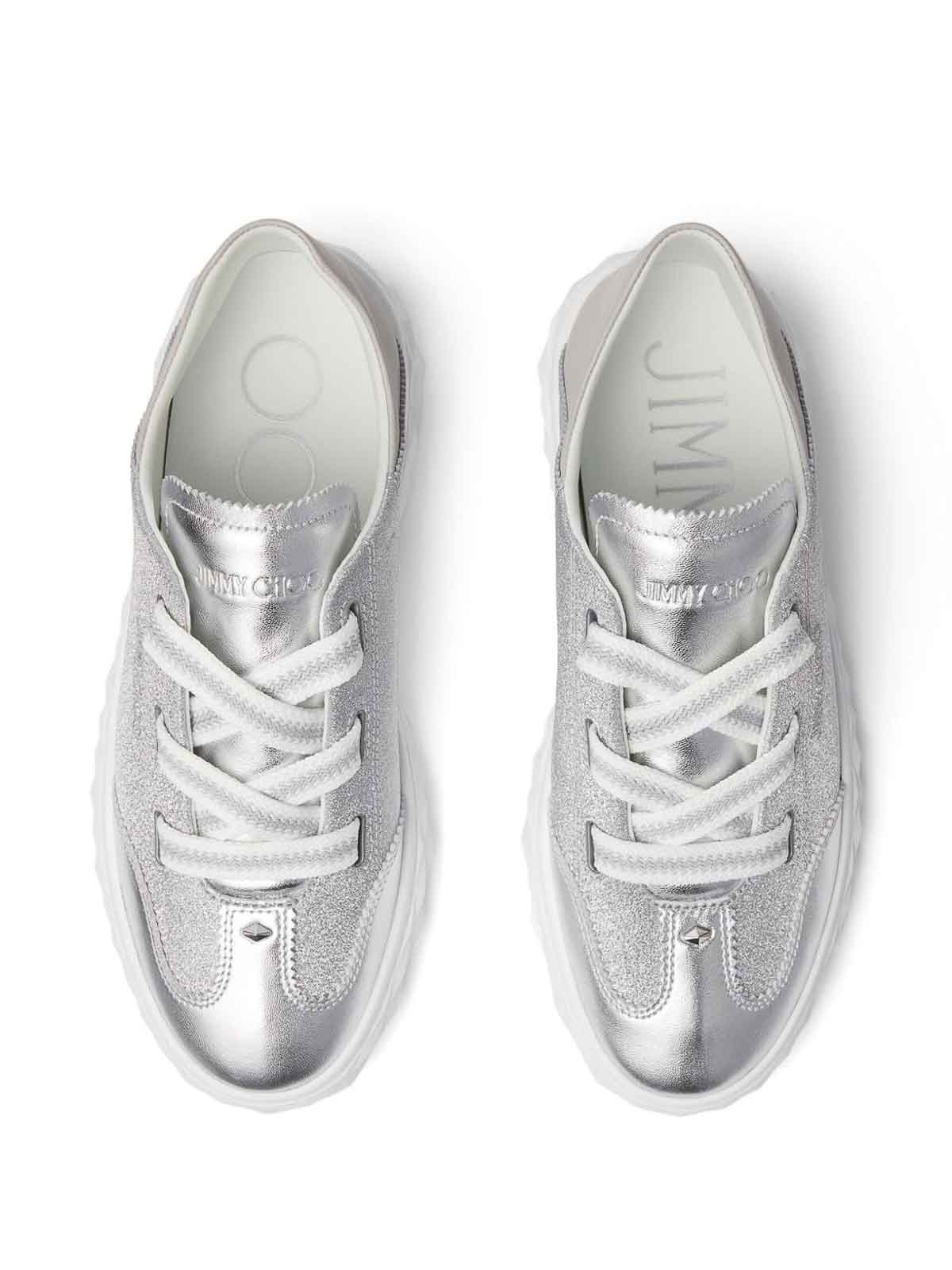 Jimmy Choo Diamond Light Flex Sneakers In White