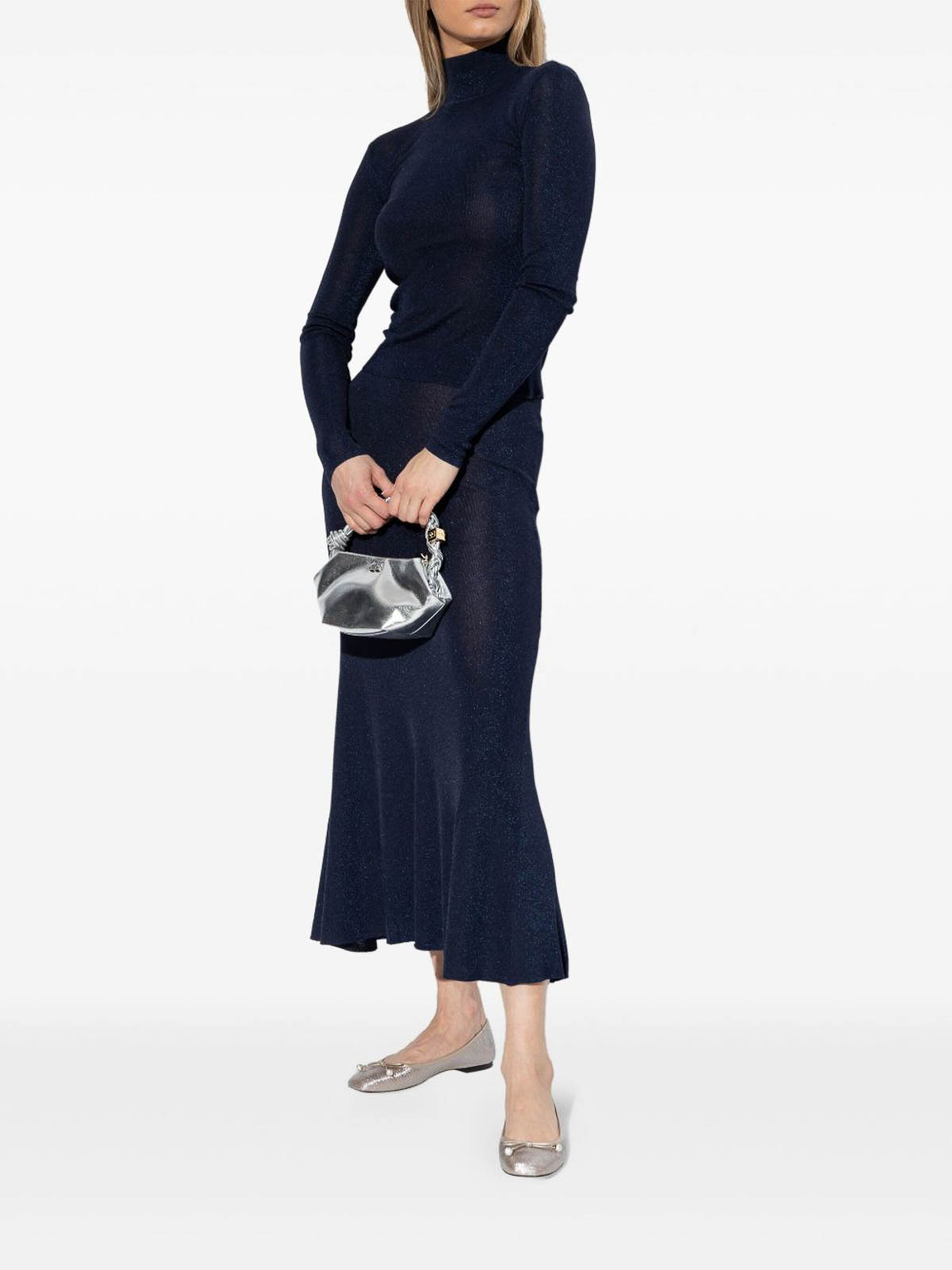 Jimmy Choo Women Elme Flat Leather Ballet Flats In Silver