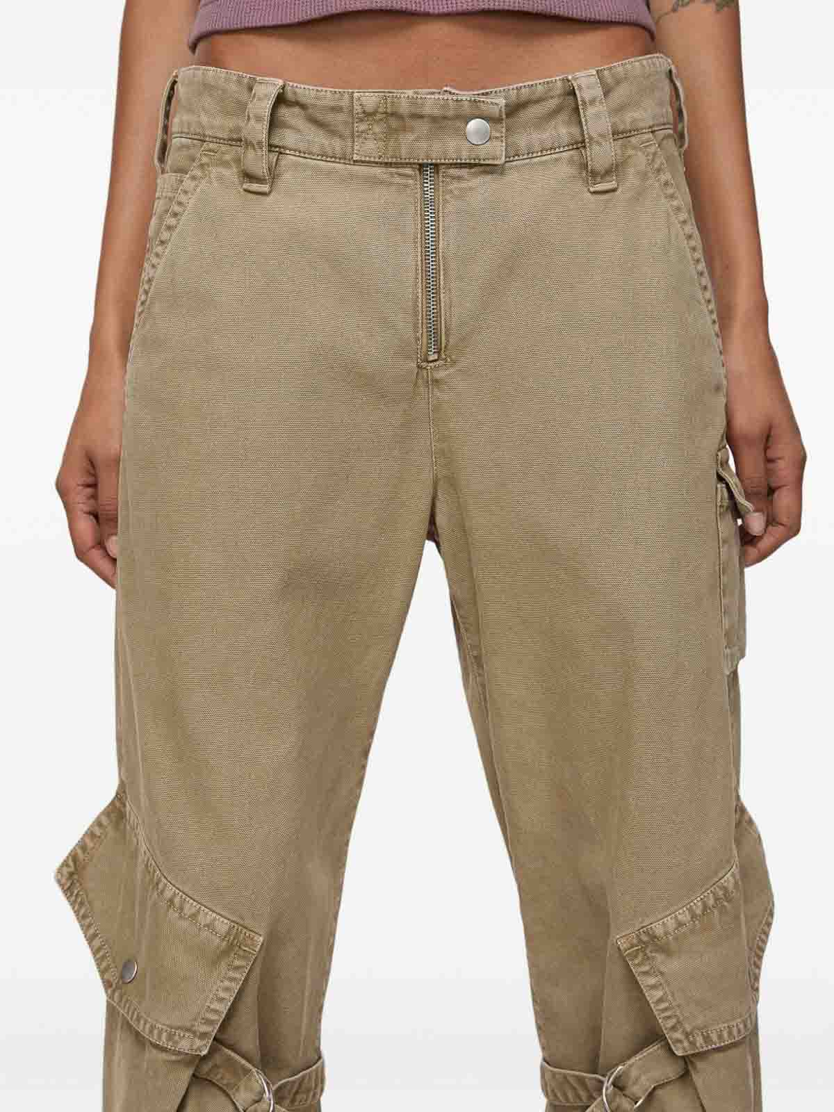 Acne Studios Denim Cotton Jeans In Sand