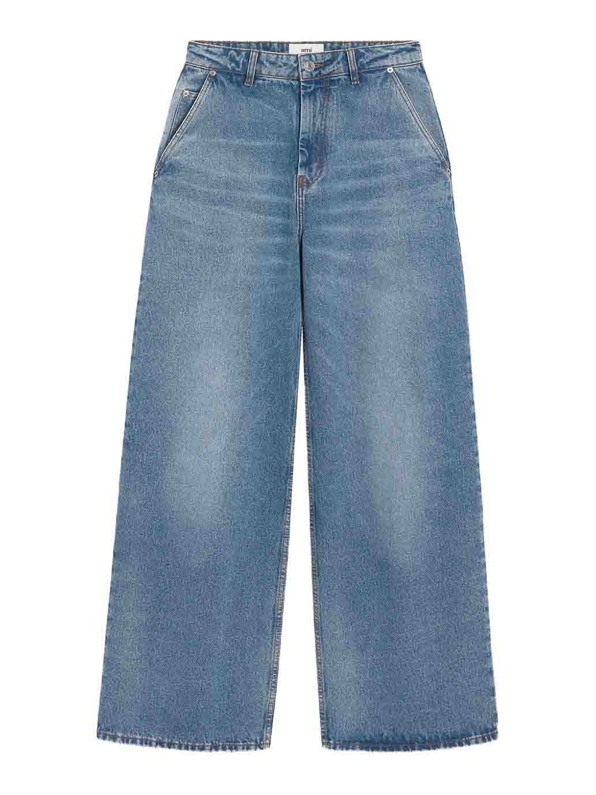 Ami Alexandre Mattiussi Wide-leg Denim Jeans In Blue