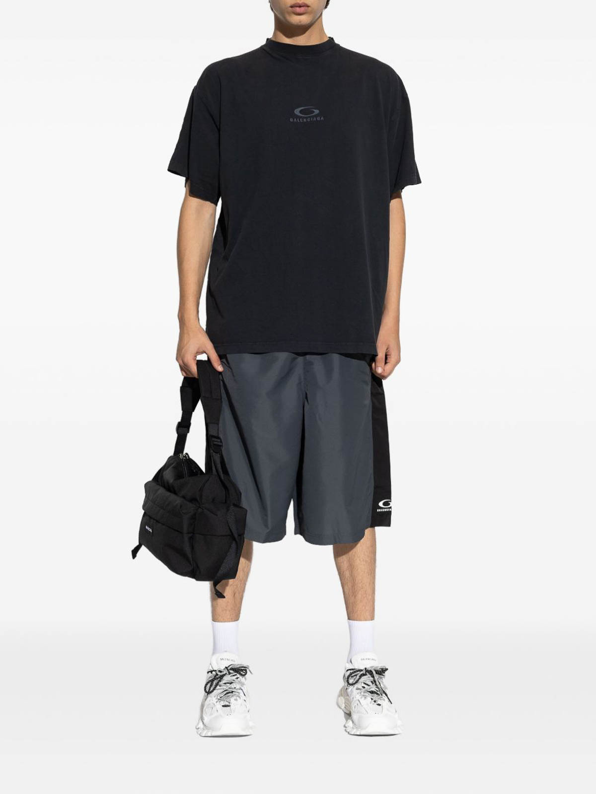 Balenciaga Loop Sports Icon T-shirt In Black