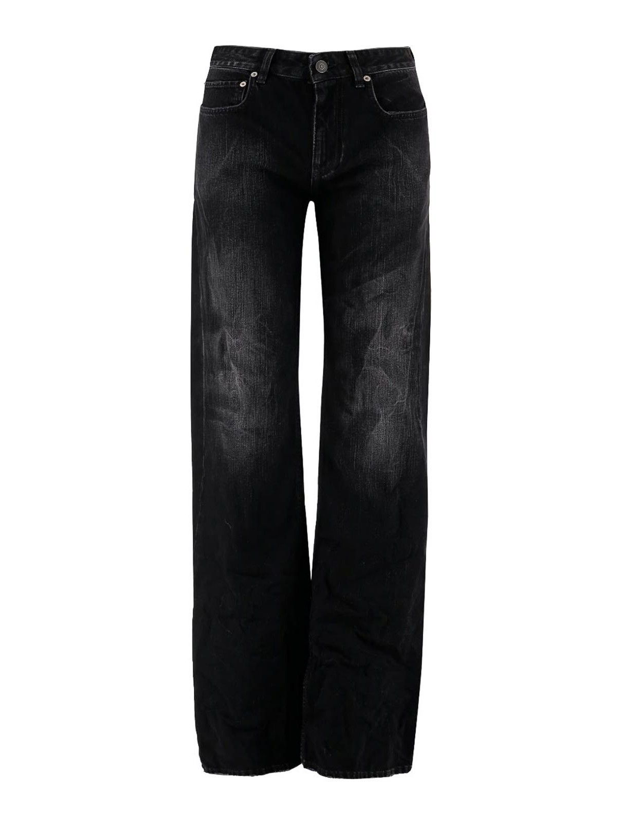 Balenciaga Wide Leg Pants In Black