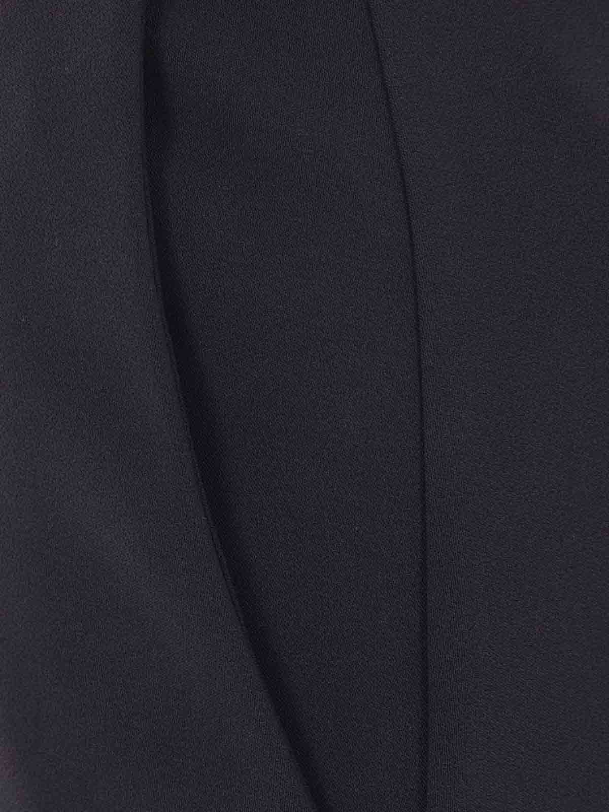 Elisabetta Franchi Skirt In Crpe Fabric With Logo Ribbon In Black