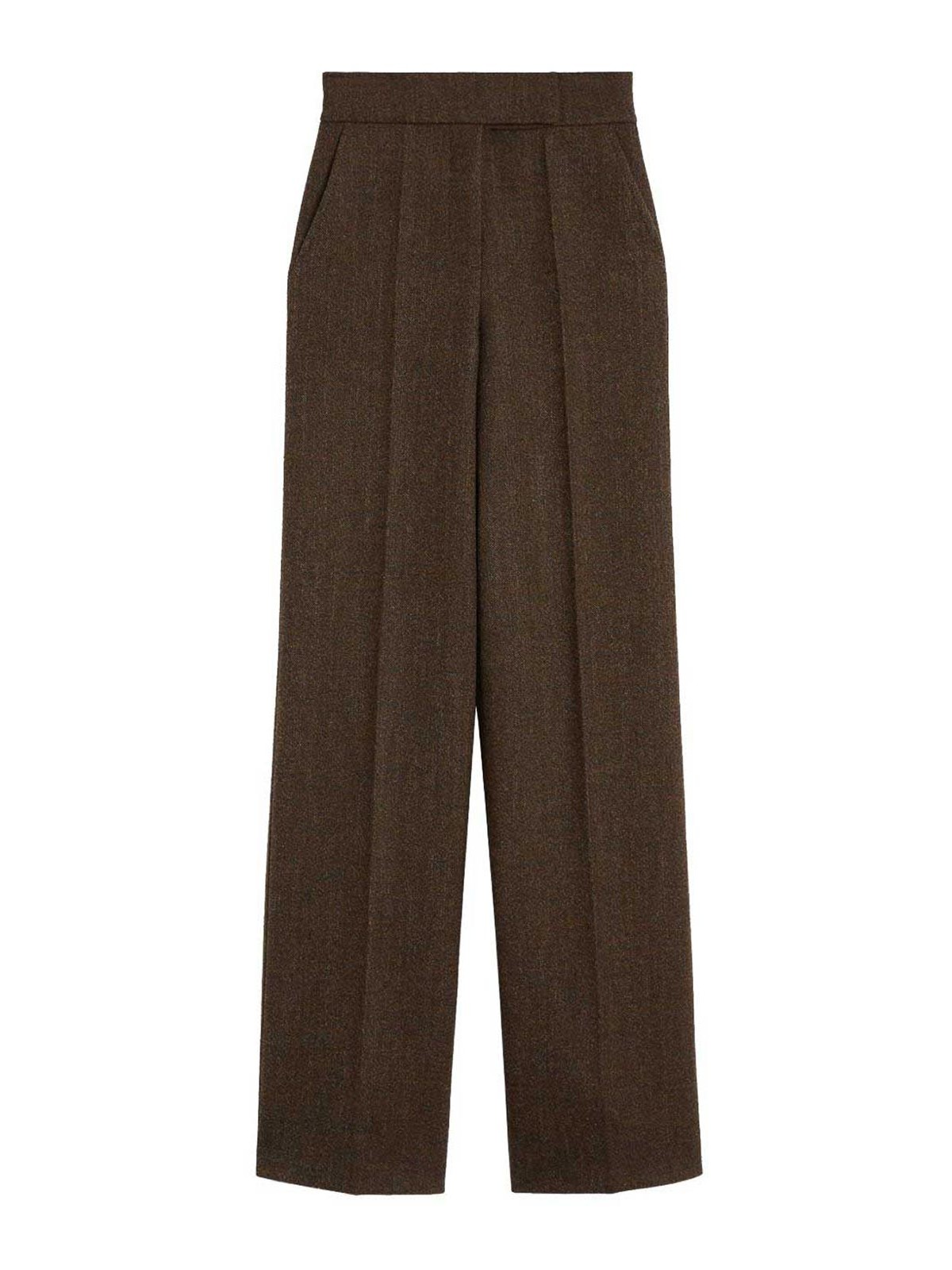Max Mara Flared Trousers In Brown