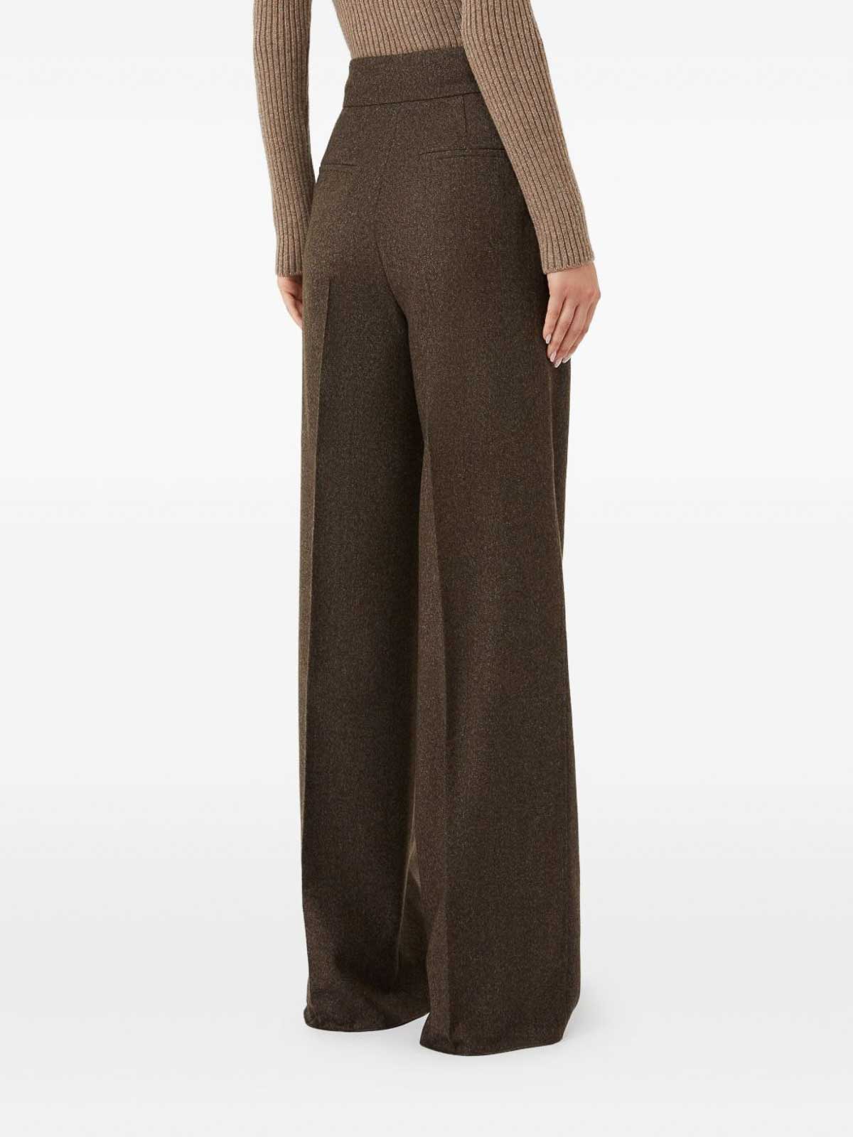Max Mara Flared Trousers In Brown