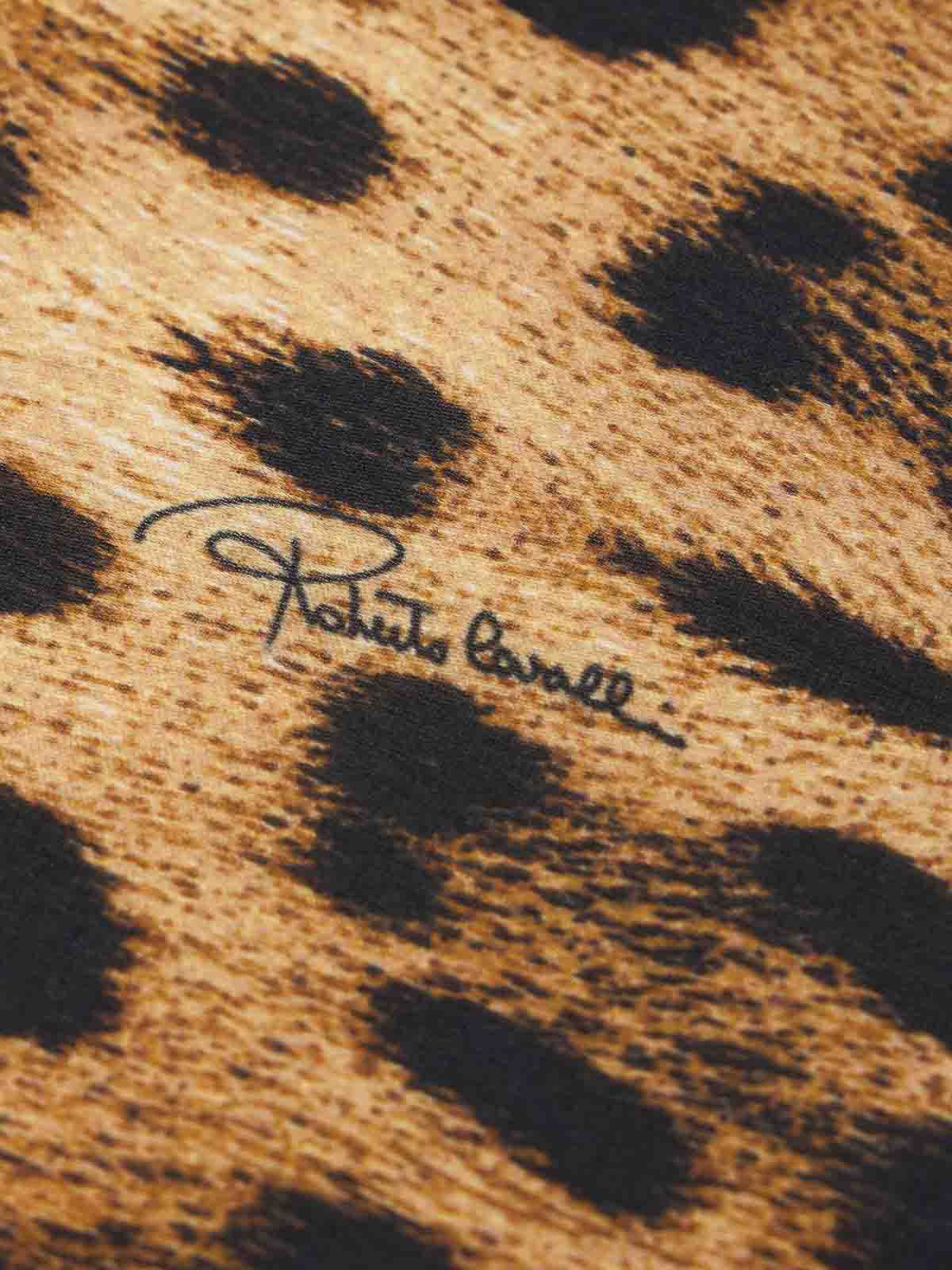 Roberto Cavalli Silk Scarf With Jaguar Skin Print In Brown