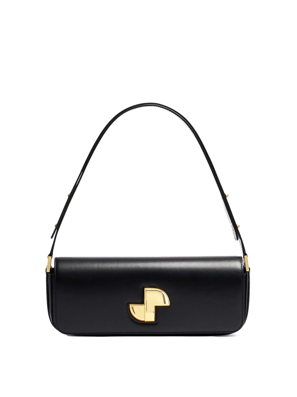 Patou Le Lock Baguette Bag In Black