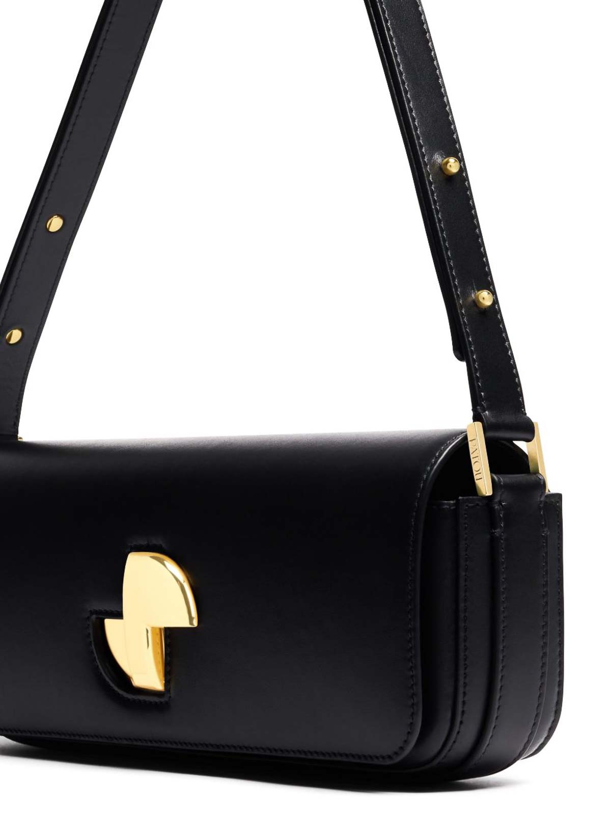 Patou Le Lock Baguette Bag In Black