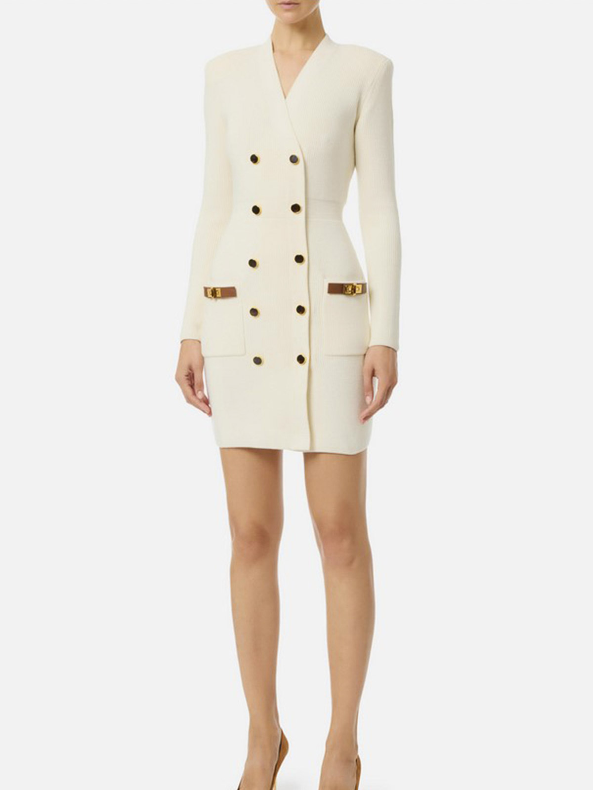 Elisabetta Franchi Dress - White - Women|AM04S56E2DZ9
