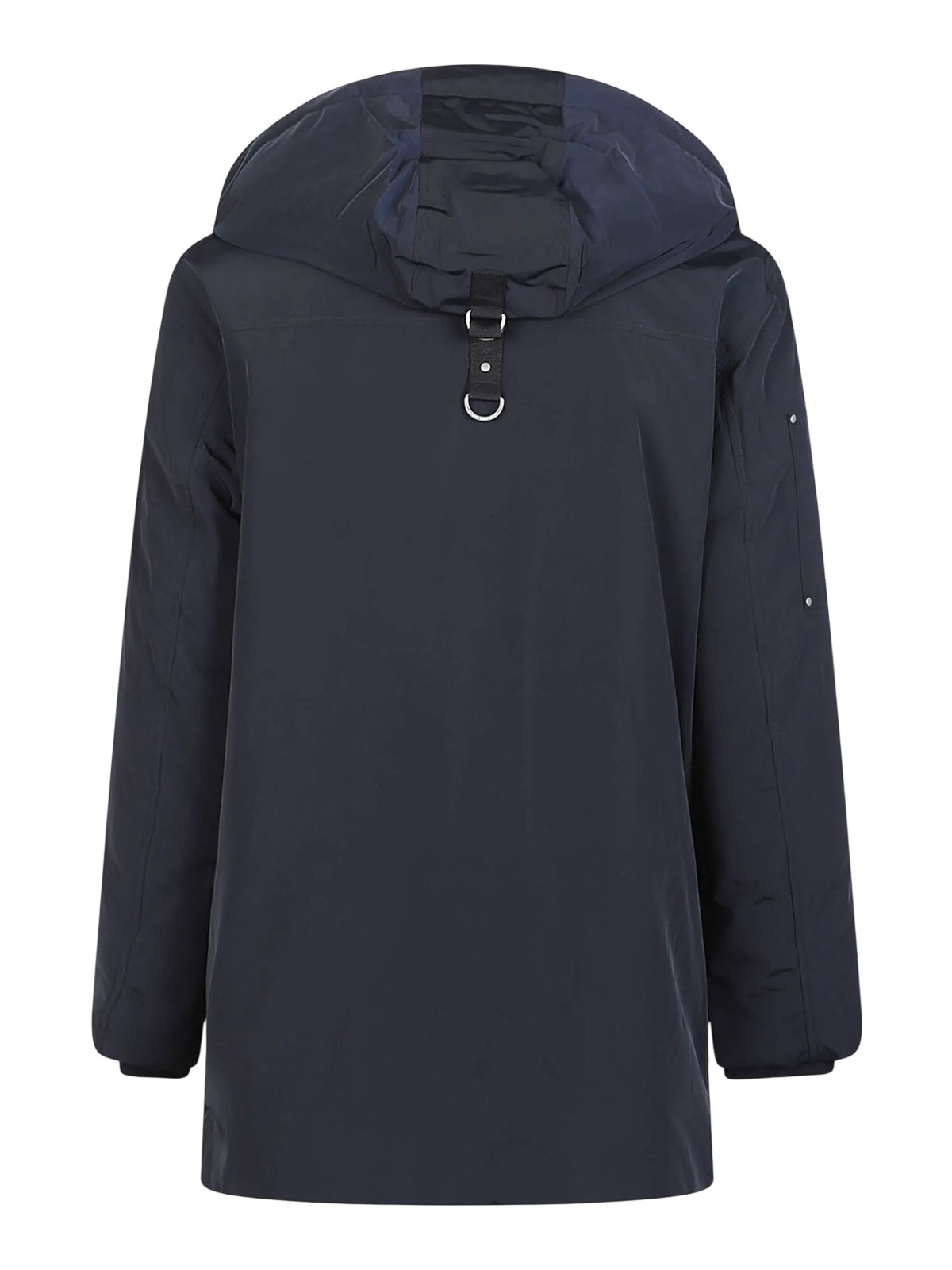 Moose Knuckles Hooded Coat In Blue