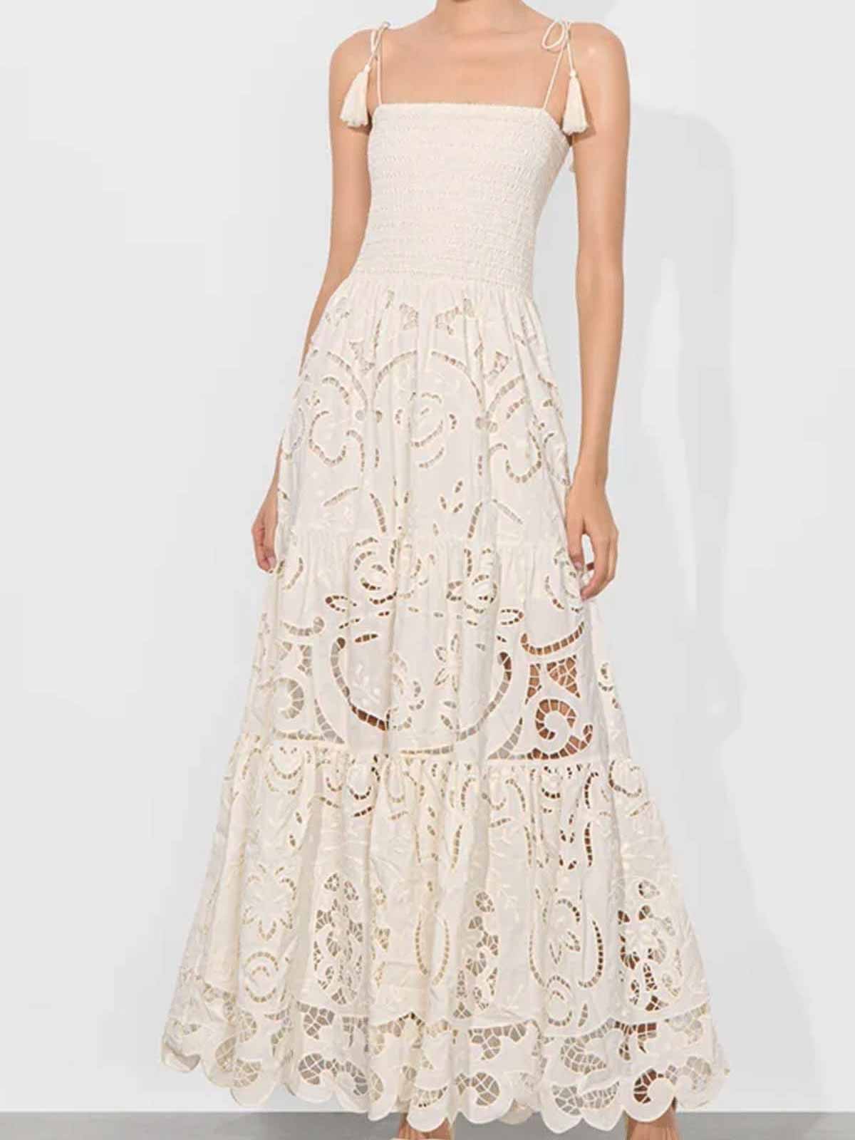 Alice And Olivia Long Dress In White