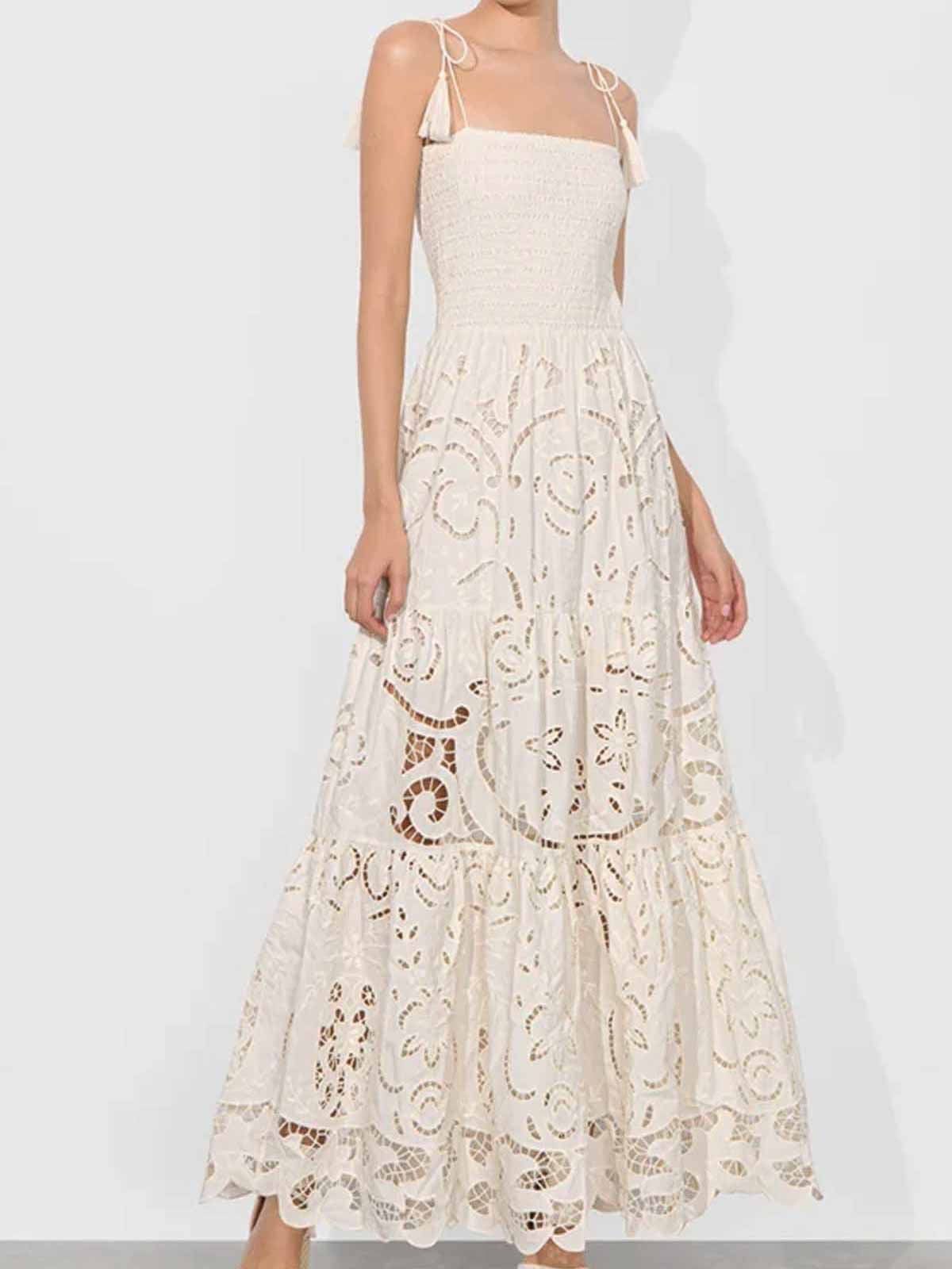 Alice And Olivia Long Dress In White