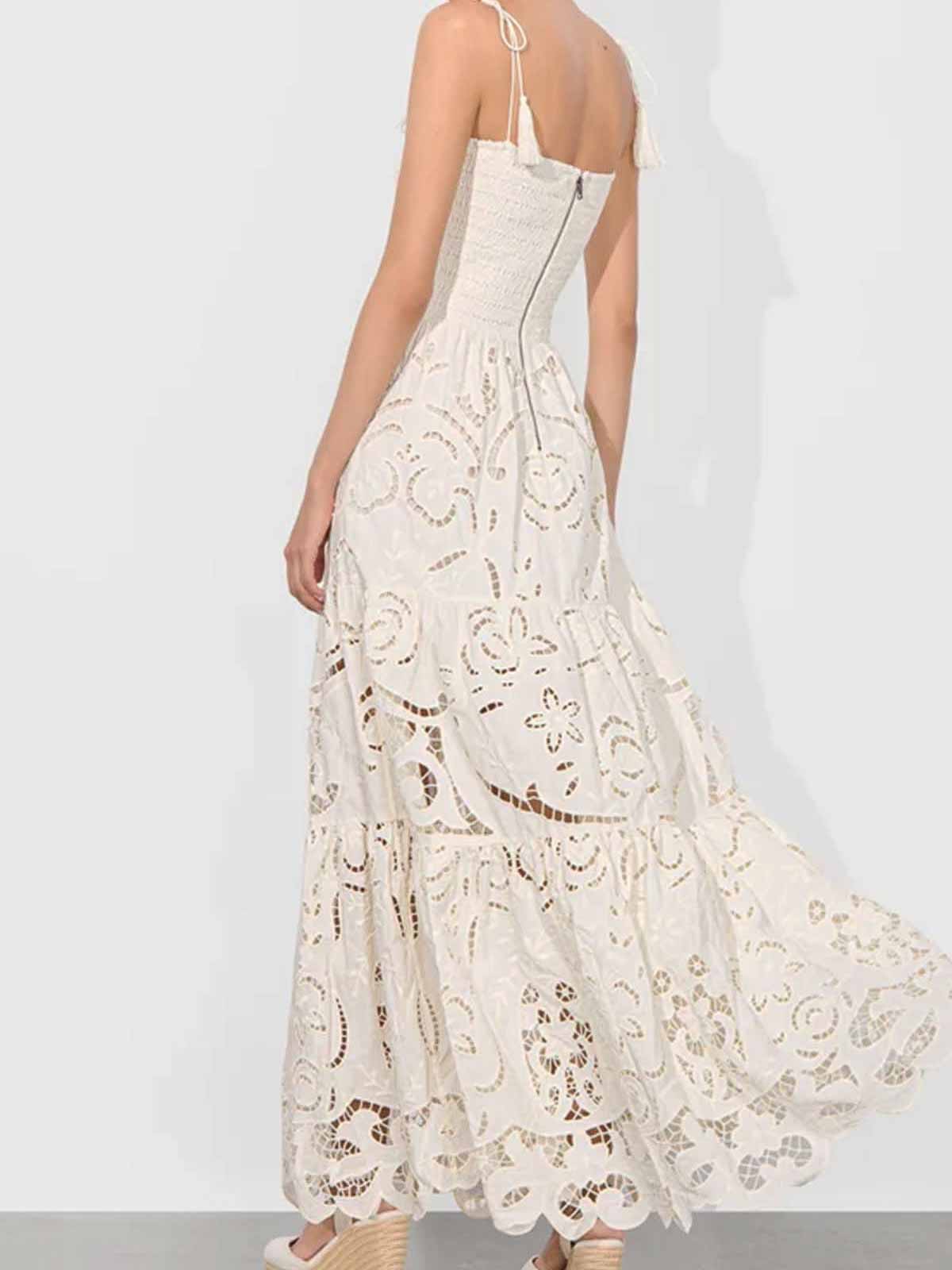 Alice And Olivia Long Dress In White