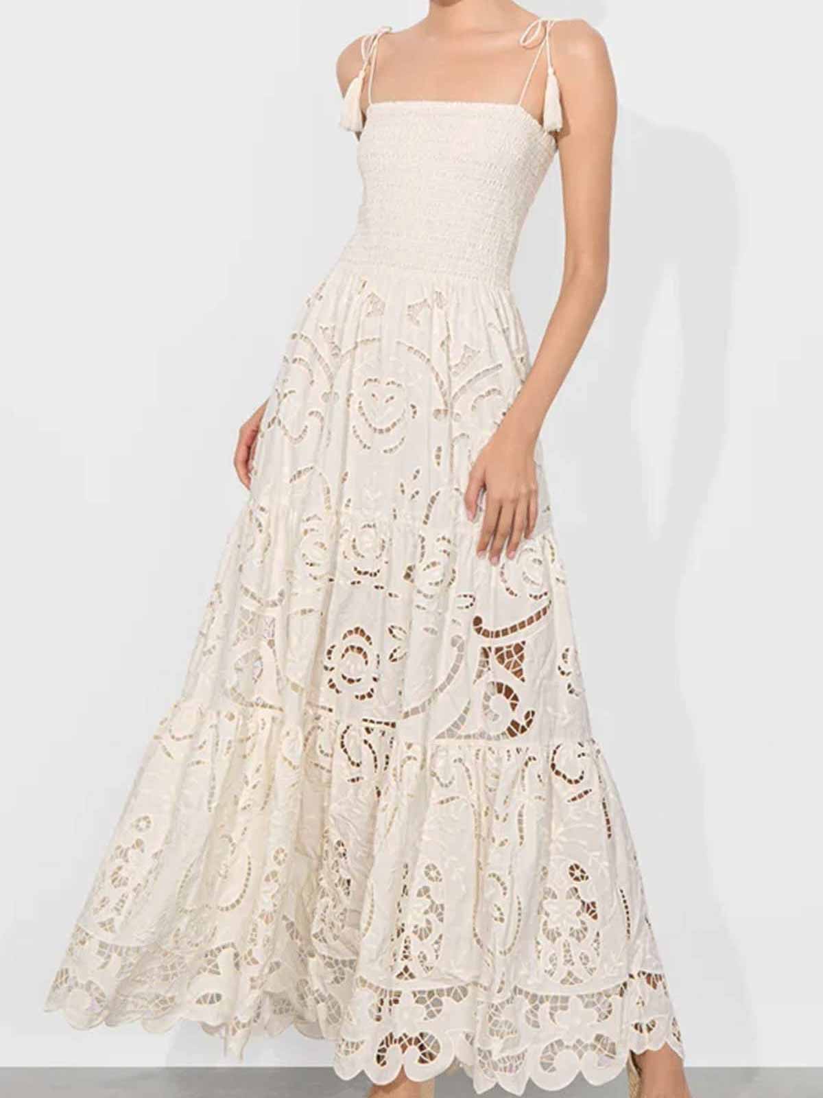 Alice And Olivia Long Dress In White