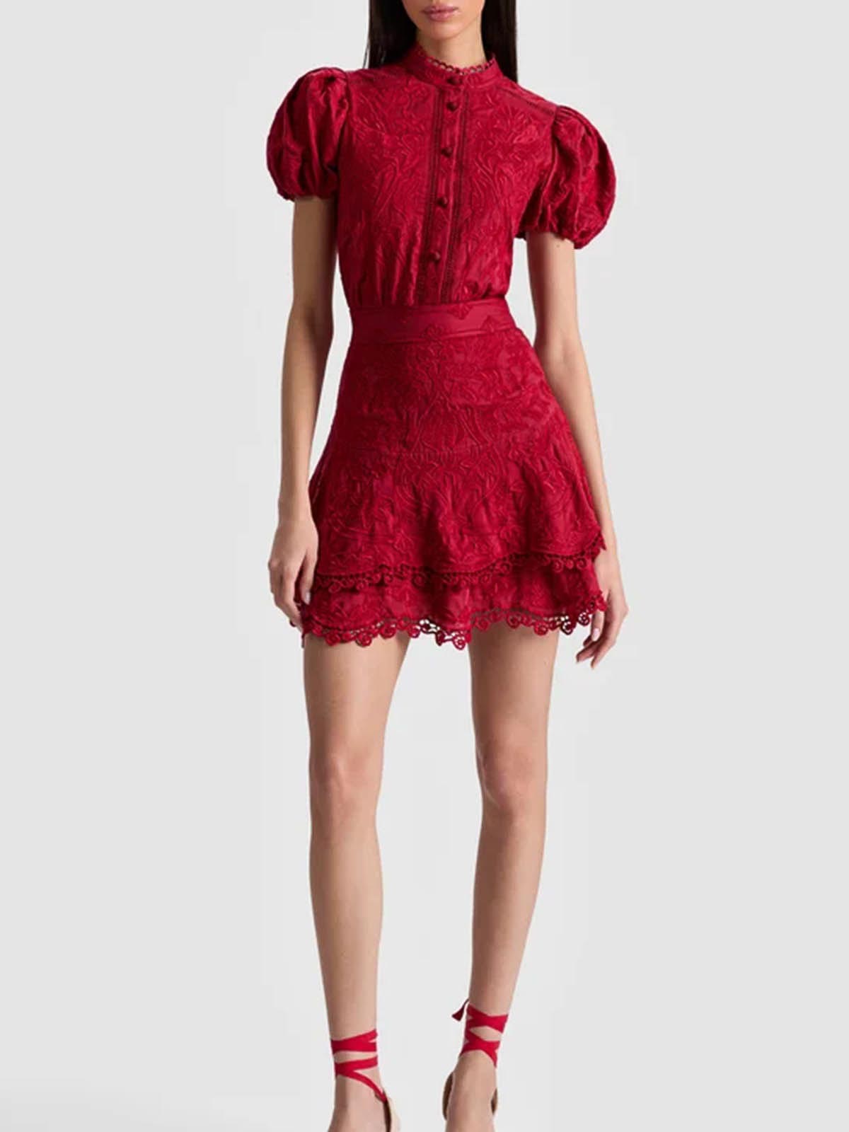 Alice And Olivia Short Dress In Red