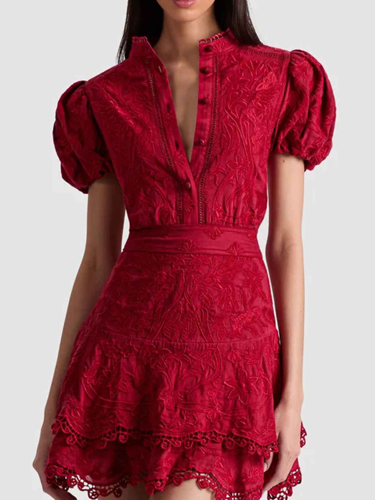 Alice And Olivia Short Dress In Red