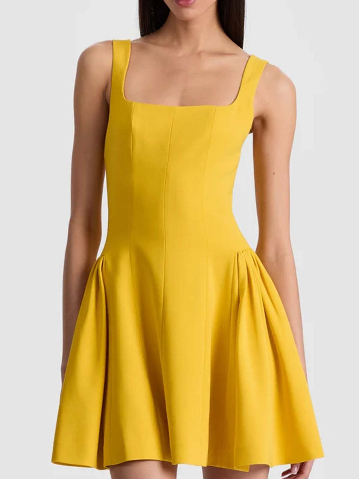 Alice And Olivia Yellow Dress In Yellow