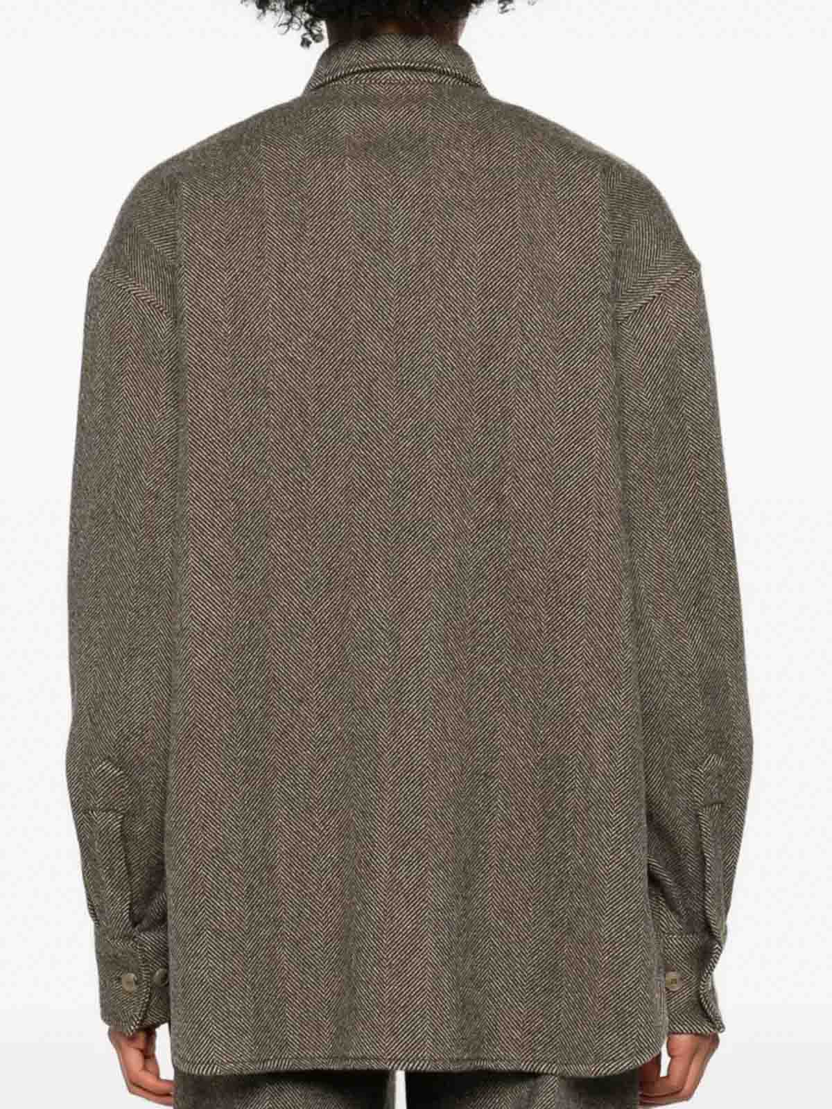 Ermanno Scervino Houndstooth Shirt In Brown